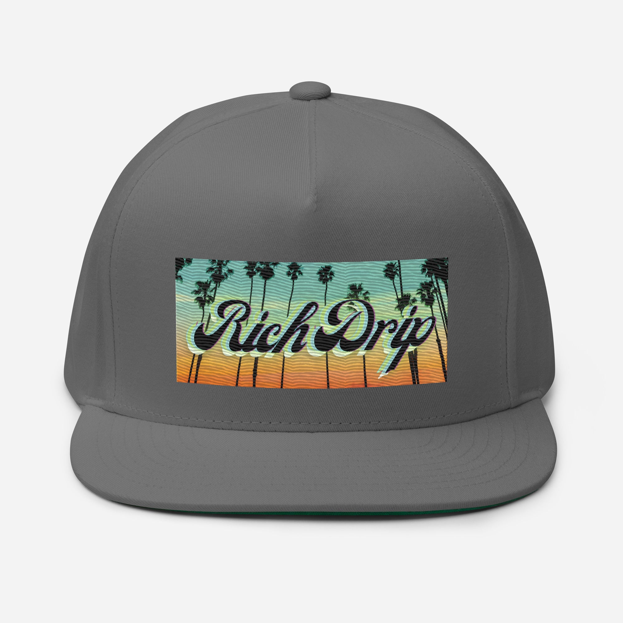 Rich Drip BlueIsland Sunset 1.0 - Flat Bill Cap Grey