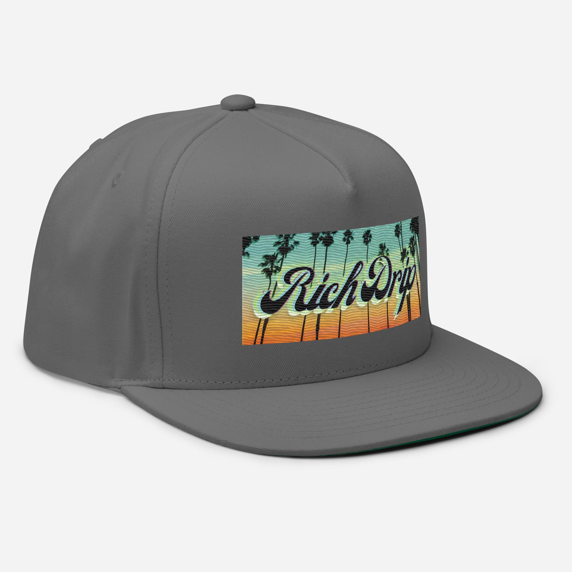 Rich Drip BlueIsland Sunset 1.0 - Flat Bill Cap Grey