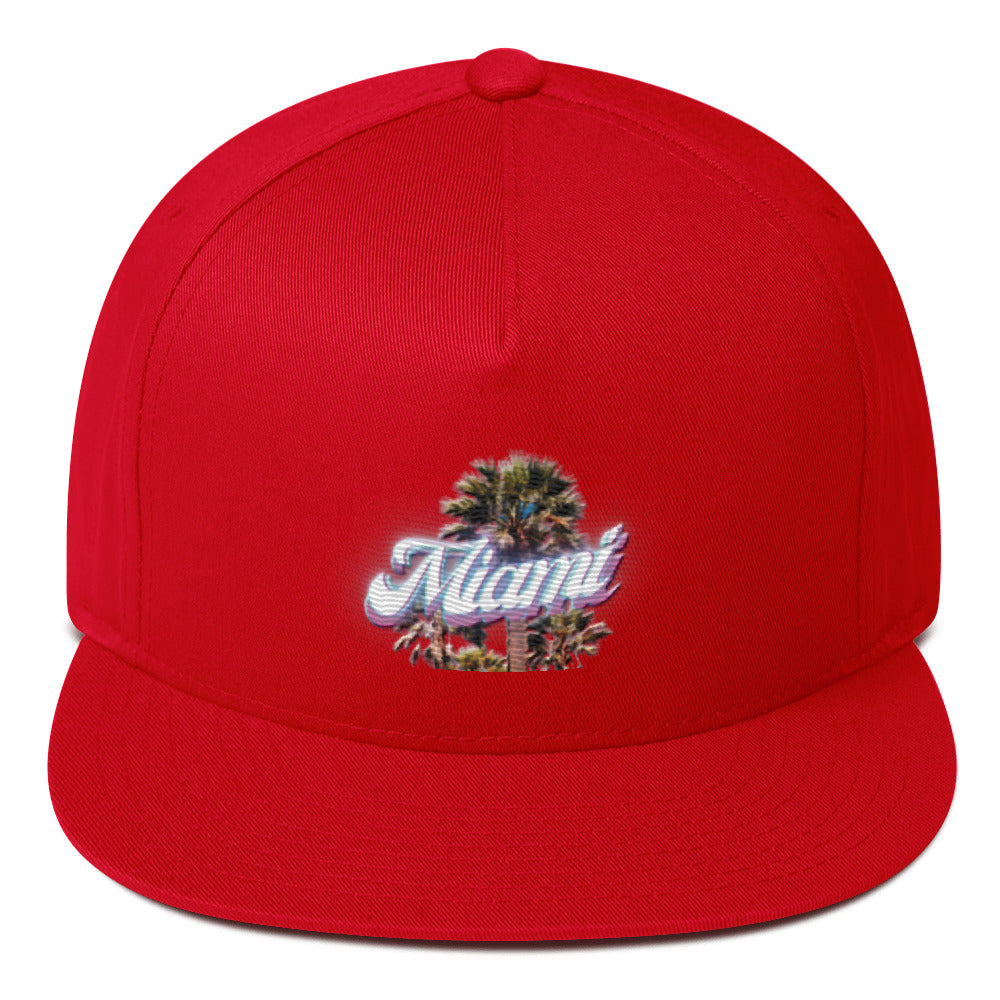 Rich Drip Miami Beach Palm Tree Drip 1.0 - Flat Bill Cap Red