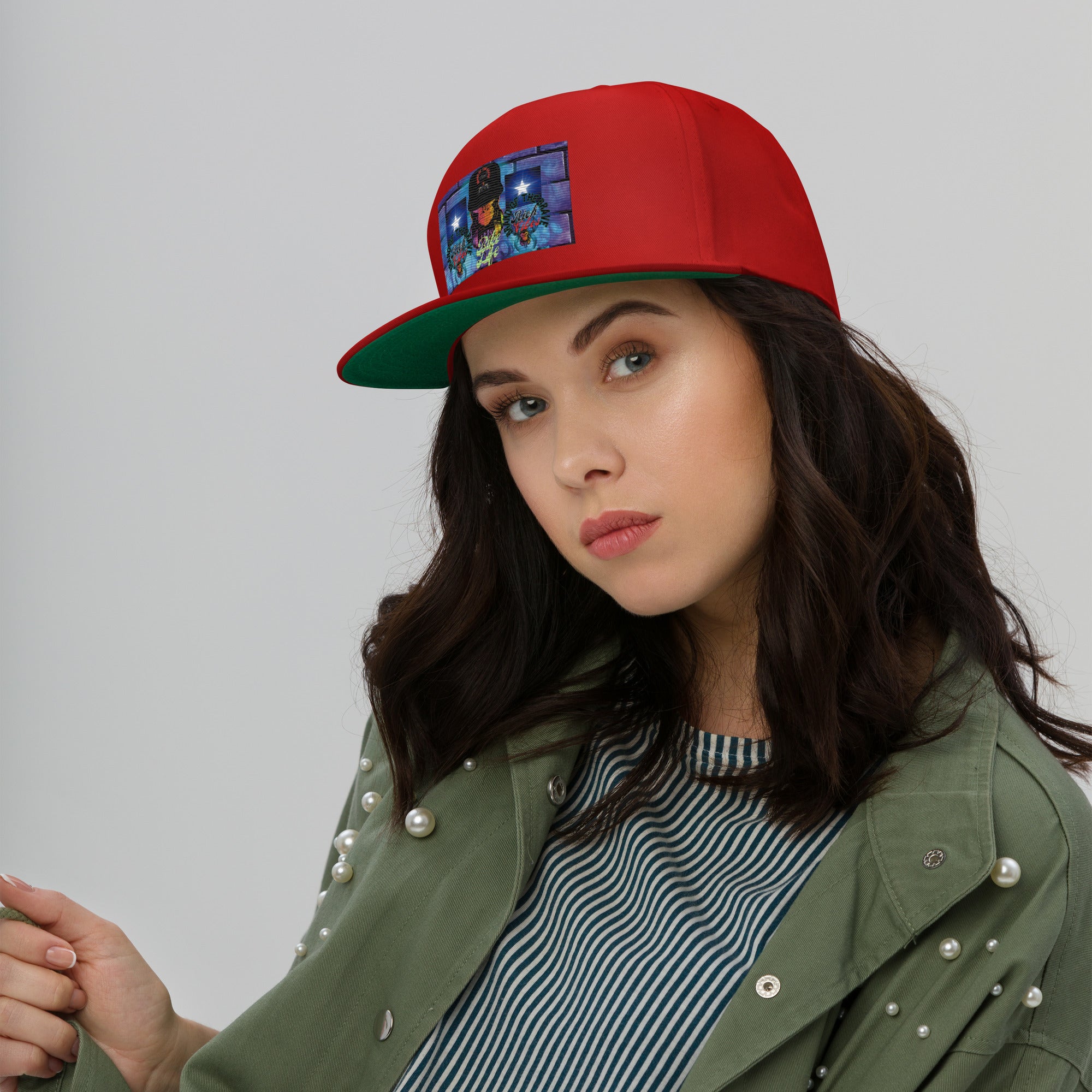 Rich Vibes Purple Brick Volt Bike Life 1.0 - Flat Bill Cap Royal Red