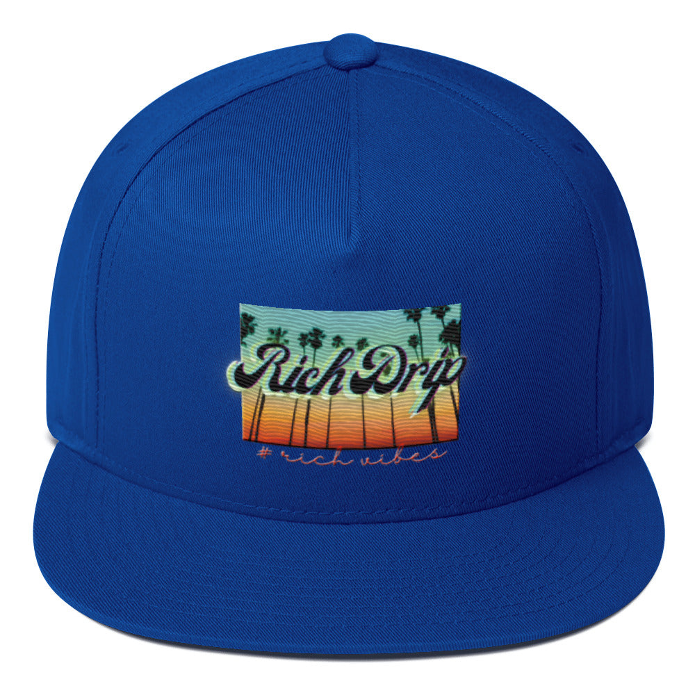 Rich Drip Multi Colored Beach Sunset Drip Signature 1.5 - Flat Bill Cap 4