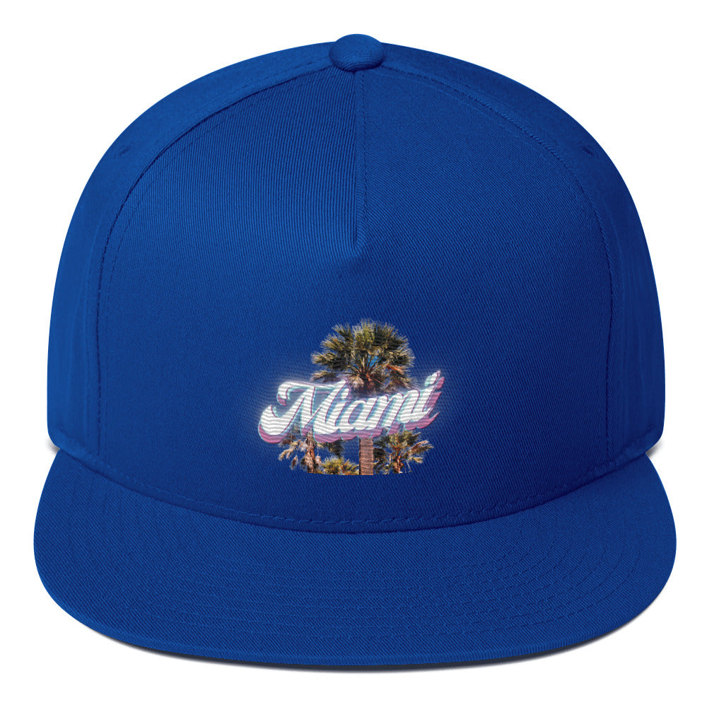 Rich Drip Miami Beach Palm Tree Drip 1.0 - Flat Bill Cap Royal Blue