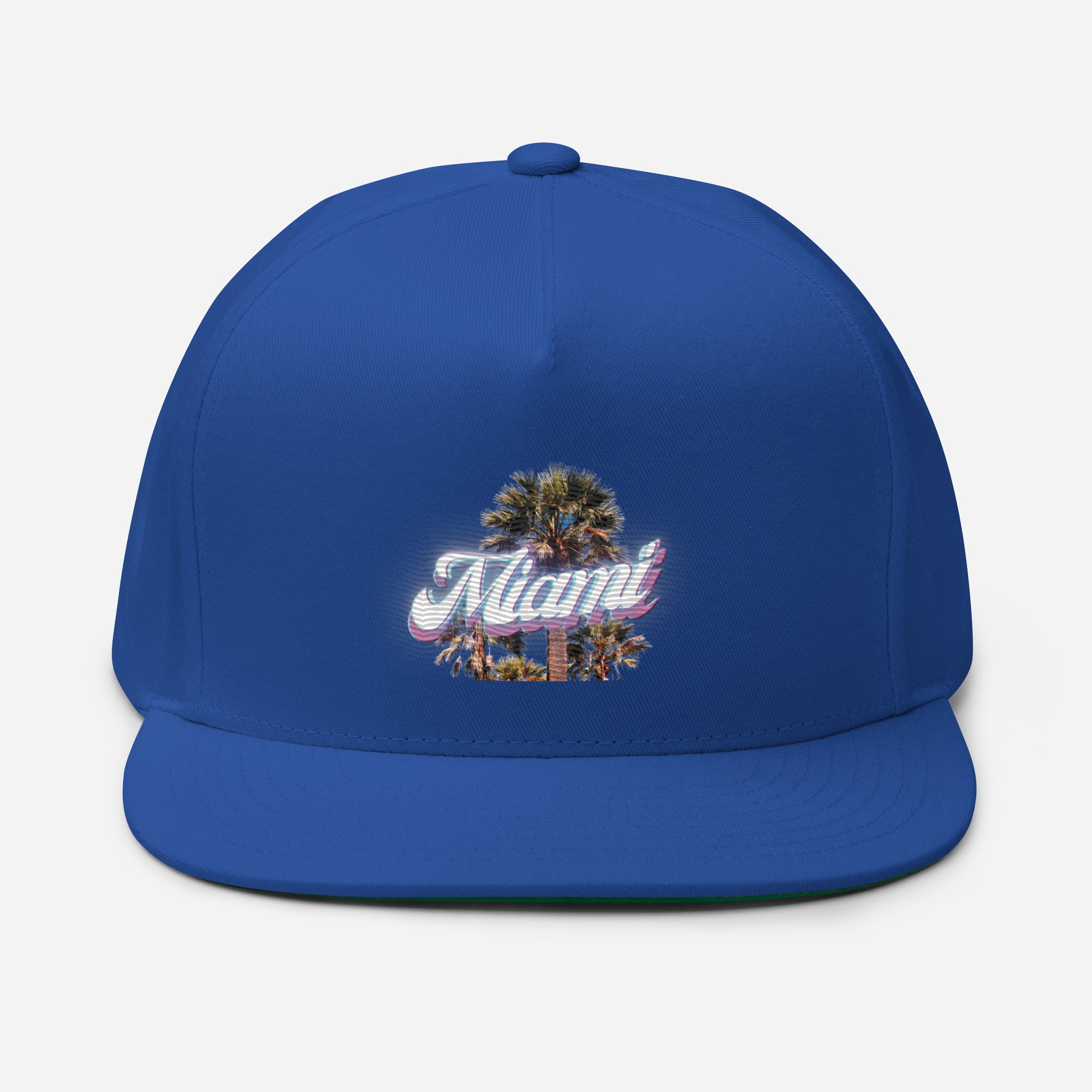Rich Drip Miami Beach Palm Tree Drip 1.0 - Flat Bill Cap Royal Blue