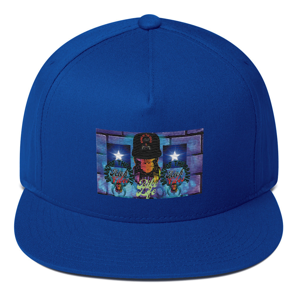 Rich Vibes Purple Brick Volt Bike Life 1.0 - Flat Bill Cap Royal Blue