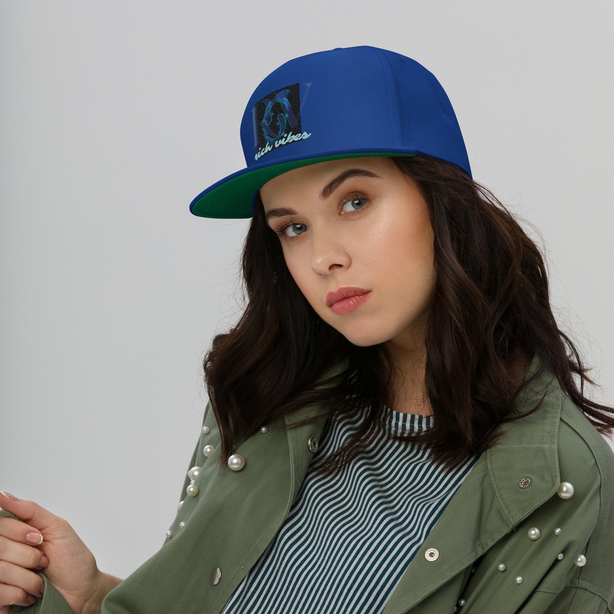 Rich Vibes Koi RV Blue - Flat Bill Cap Royal Blue