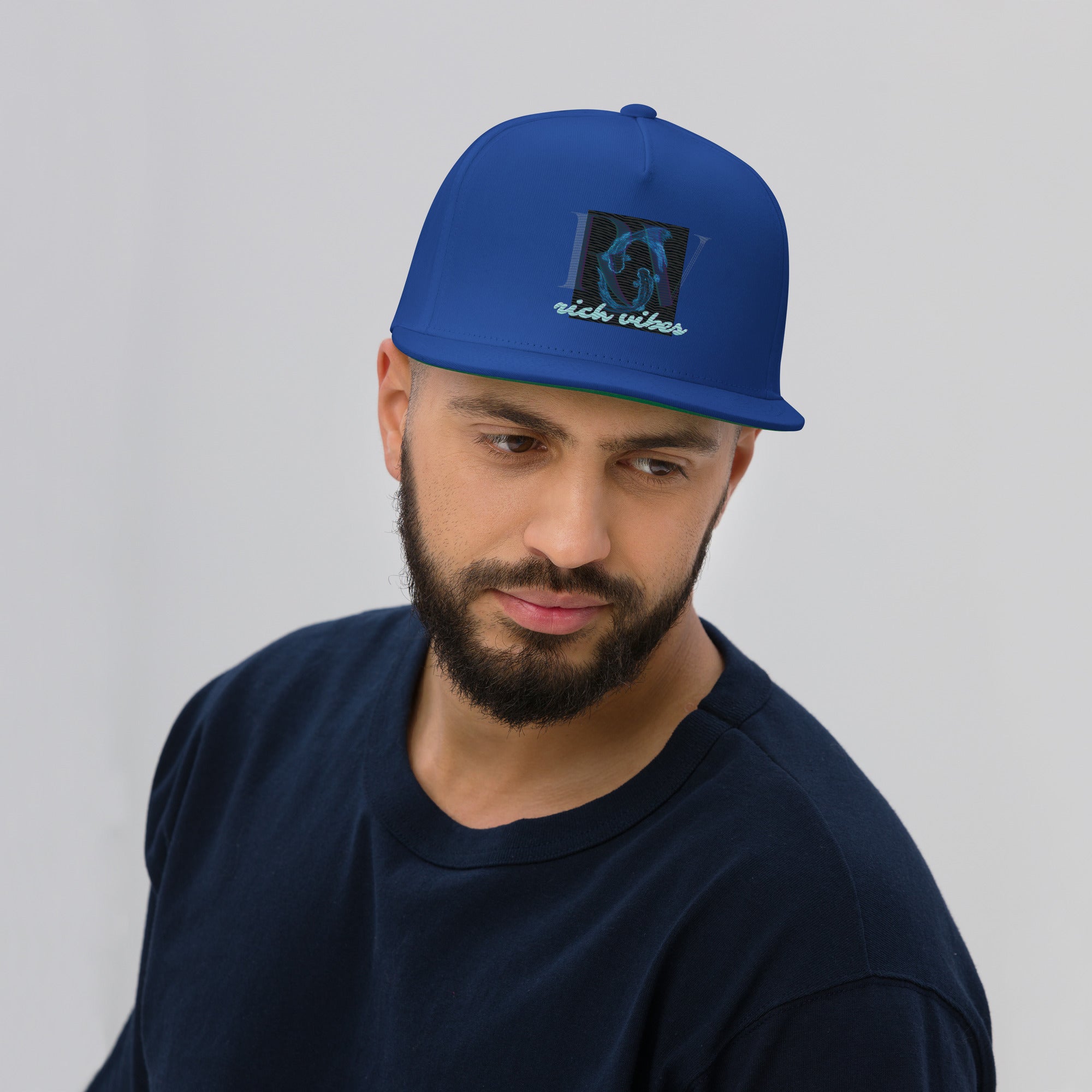 Rich Vibes Koi RV Blue - Flat Bill Cap Royal Blue