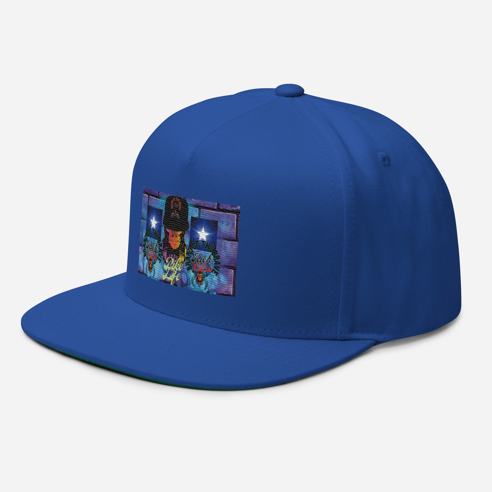 Rich Vibes Purple Brick Volt Bike Life 1.0 - Flat Bill Cap Royal Blue