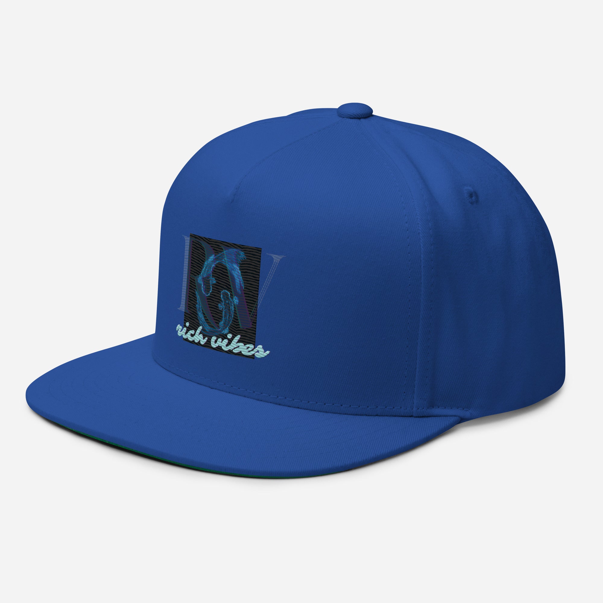 Rich Vibes Koi RV Blue - Flat Bill Cap Royal Blue