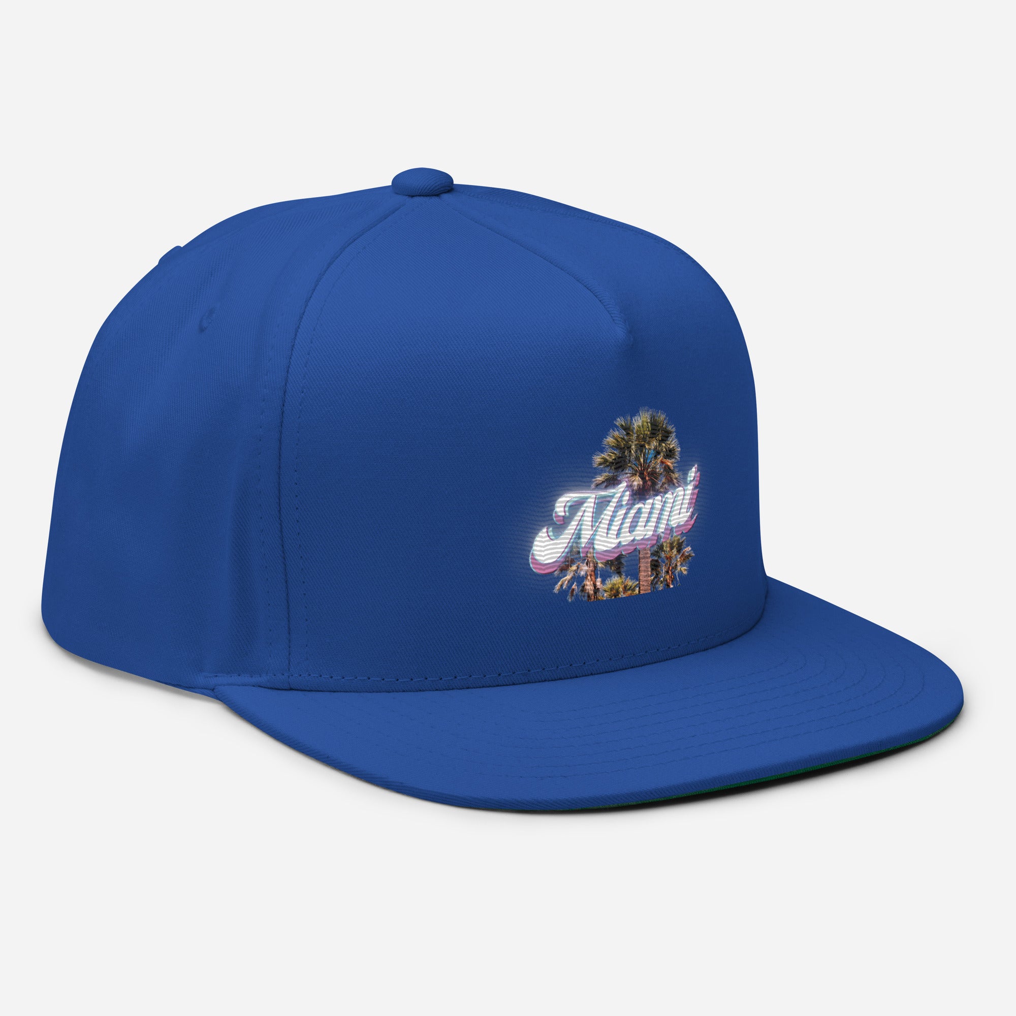 Rich Drip Miami Beach Palm Tree Drip 1.0 - Flat Bill Cap Royal Blue