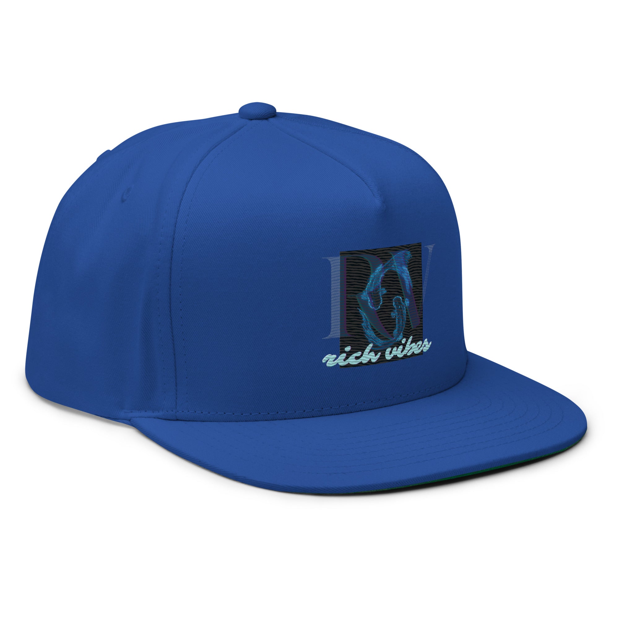Rich Vibes Koi RV Blue - Flat Bill Cap Royal Blue