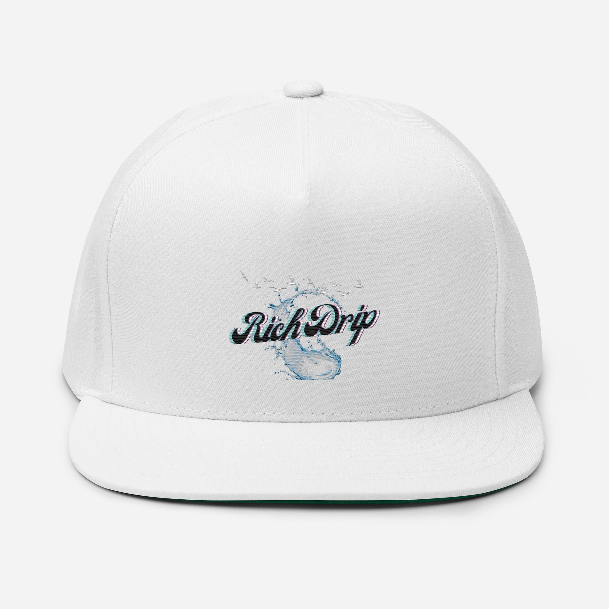 Rich Vibes Rich Drip Splash RR 2.0 - Flat Bill Cap White