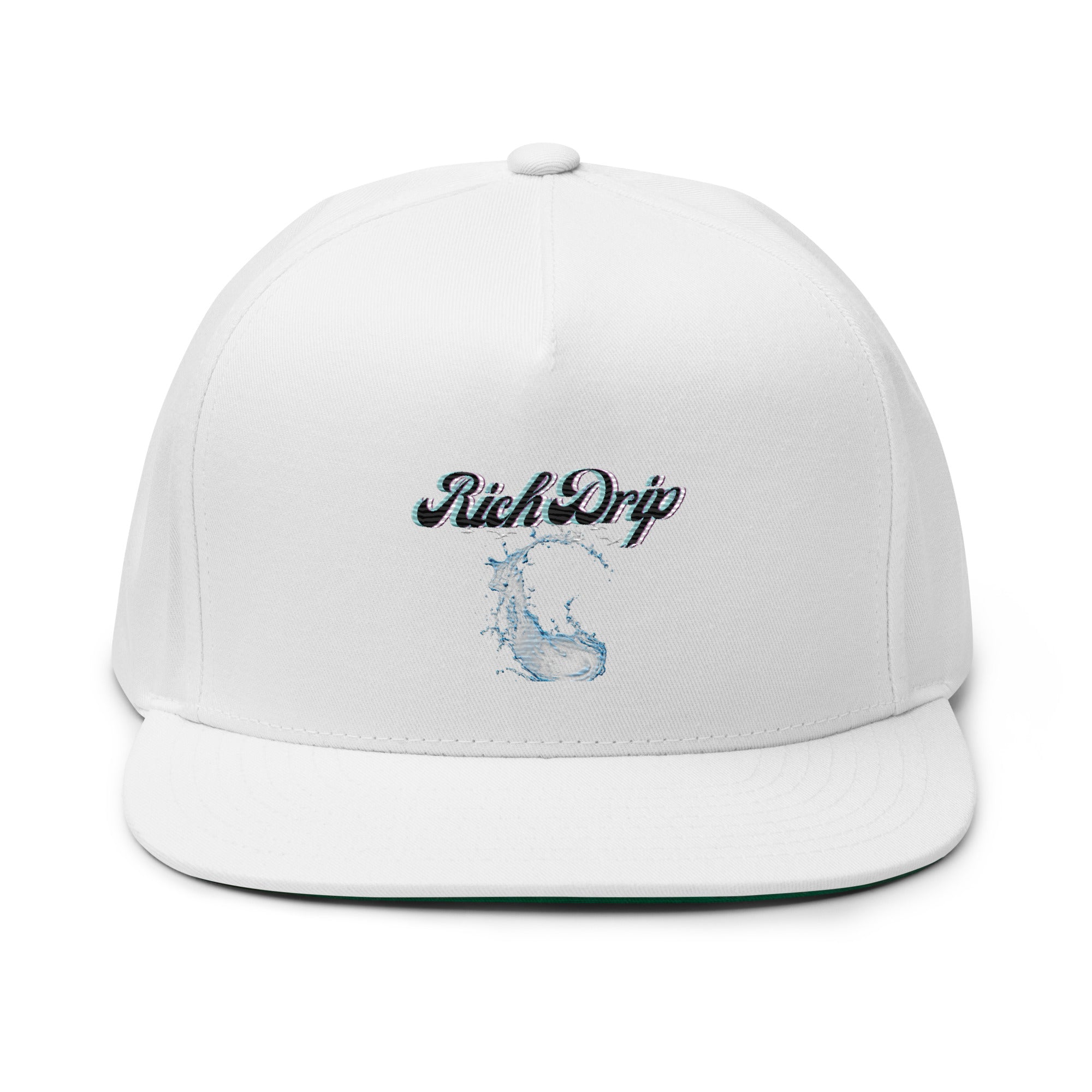 Rich Vibes Rich Drip STR8 Splash RR 2.0 - Flat Bill Cap White