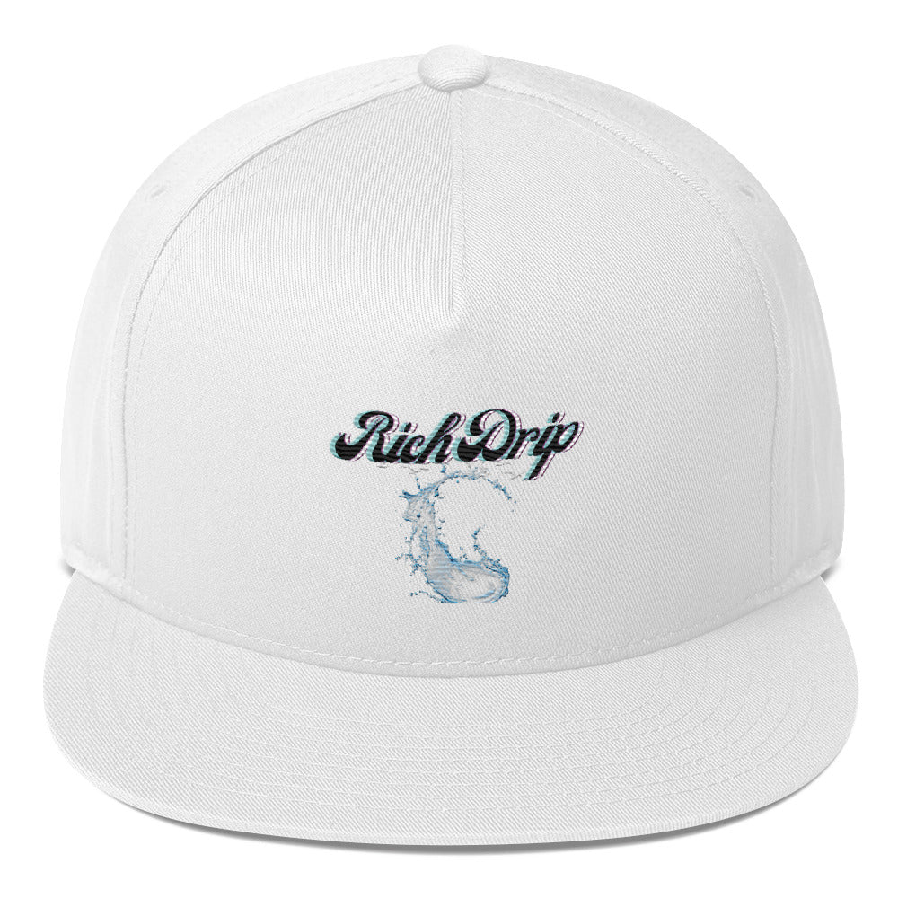 Rich Vibes Rich Drip STR8 Splash RR 2.0 - Flat Bill Cap White