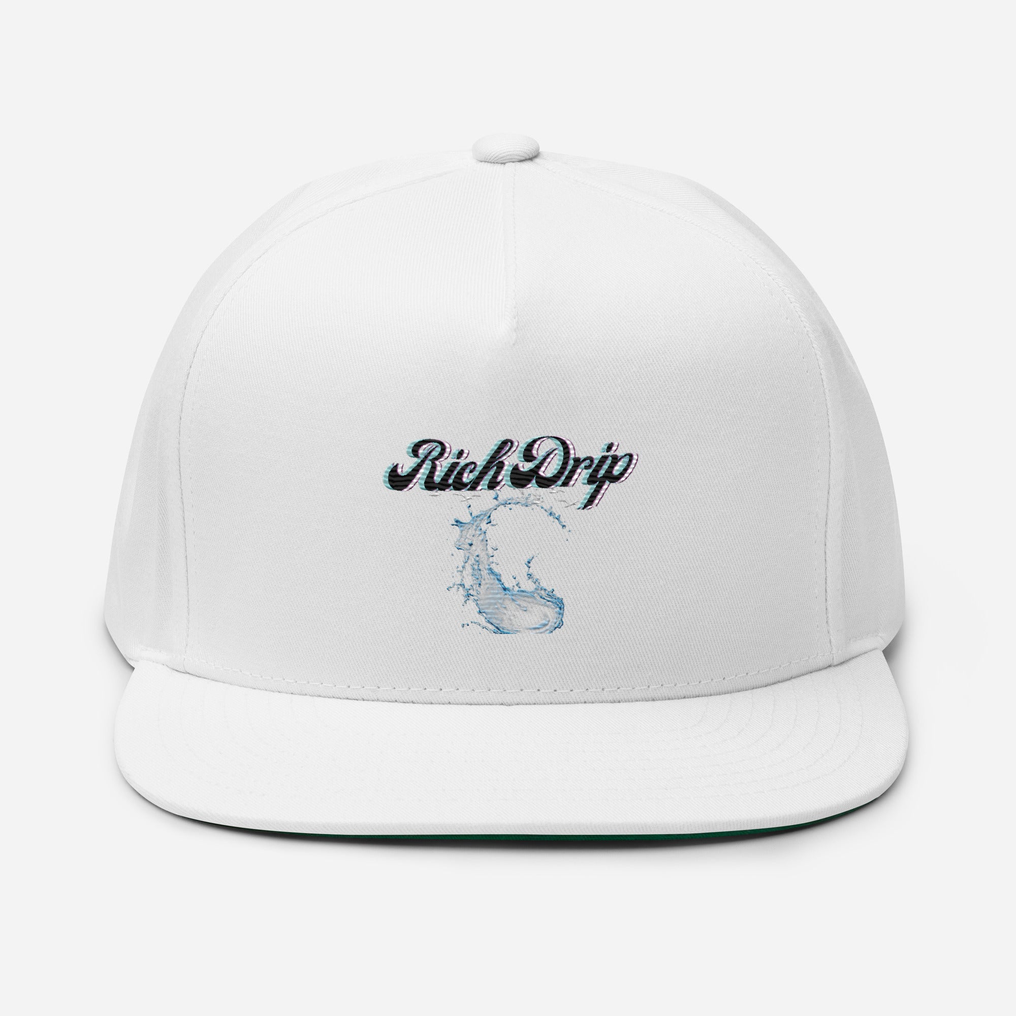 Rich Vibes Rich Drip STR8 Splash RR 2.0 - Flat Bill Cap White