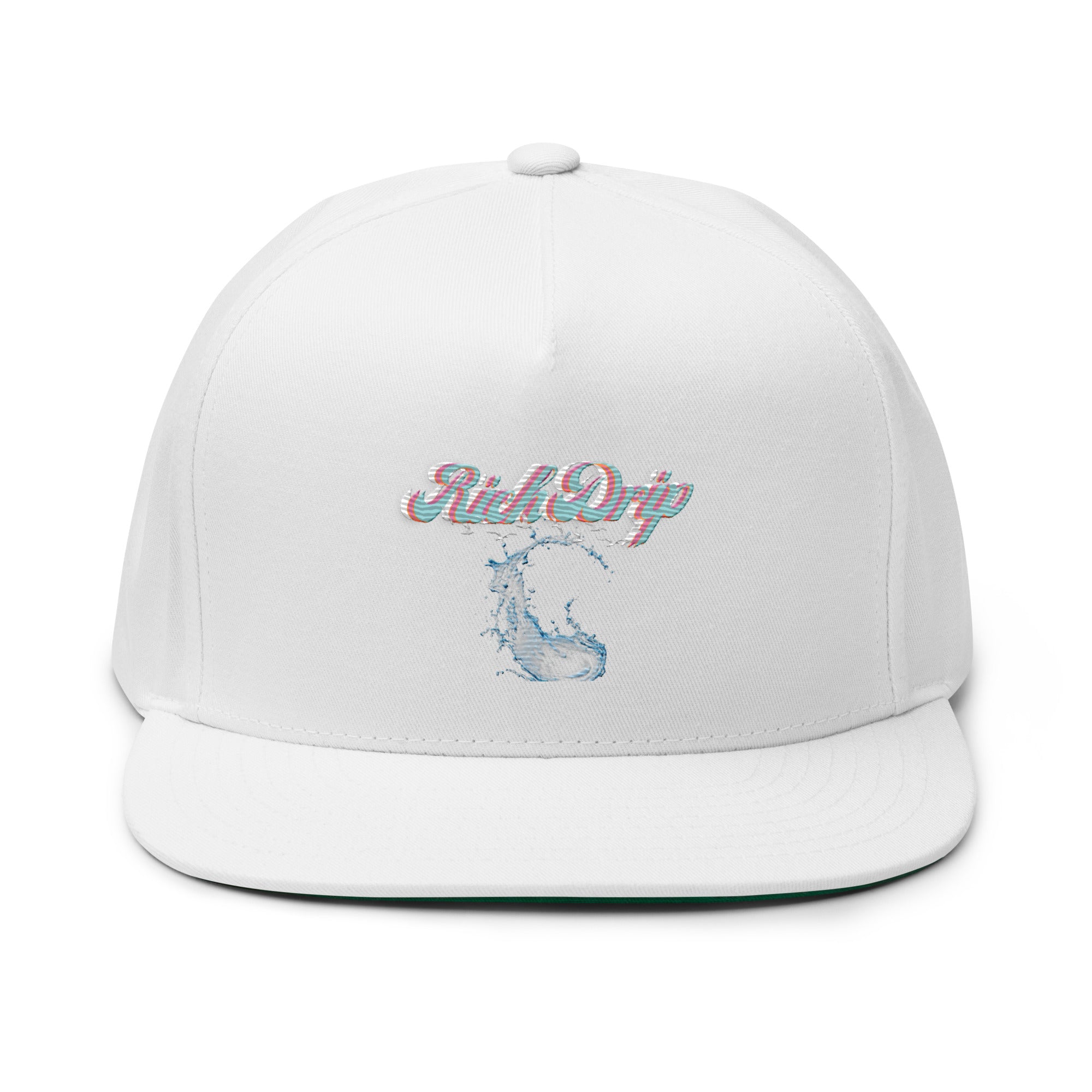 Rich Vibes Rich Drip Str8 Splash RR 2.0 - Flat Bill Cap MIAMI White