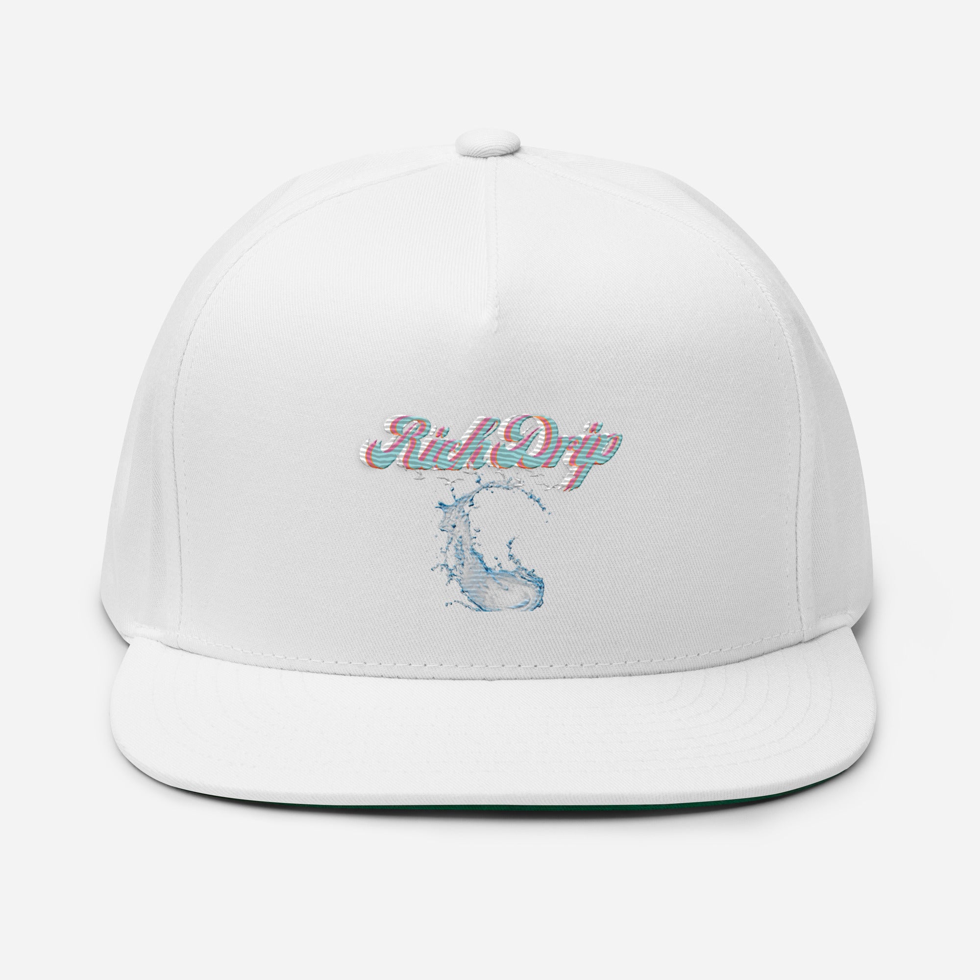 Rich Vibes Rich Drip Str8 Splash RR 2.0 - Flat Bill Cap MIAMI White