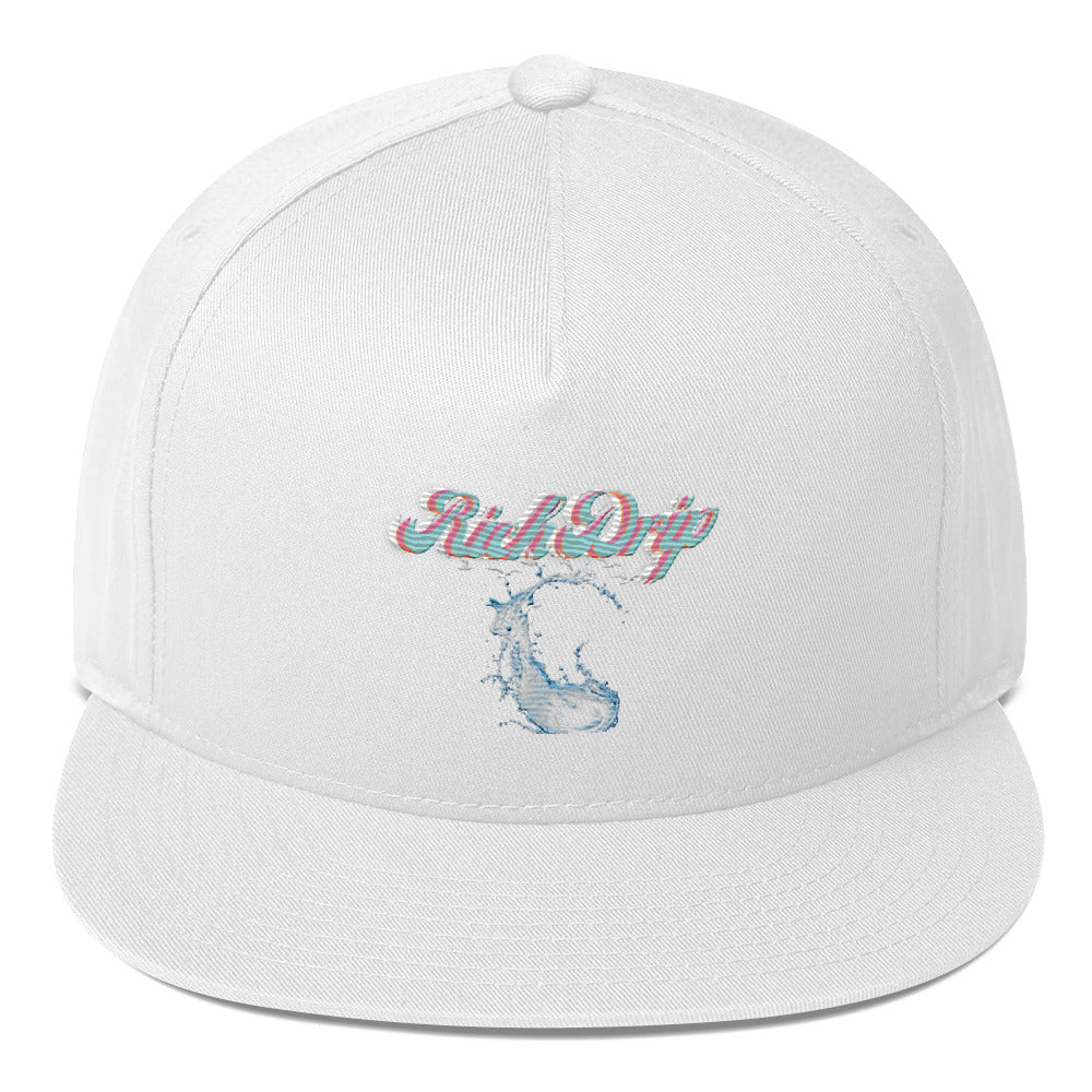 Rich Vibes Rich Drip Str8 Splash RR 2.0 - Flat Bill Cap MIAMI White
