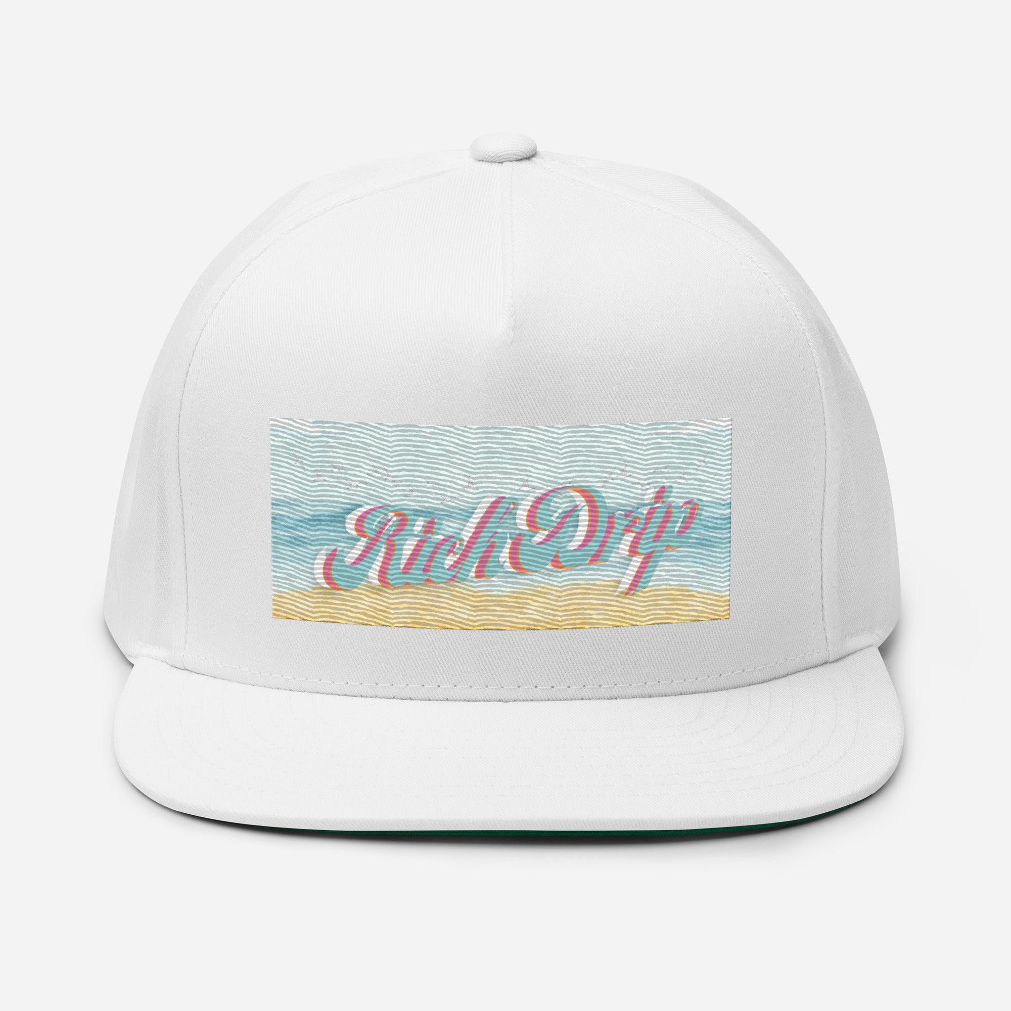 Rich Drip Blue Skies Beach Vibes - Flat Bill Cap