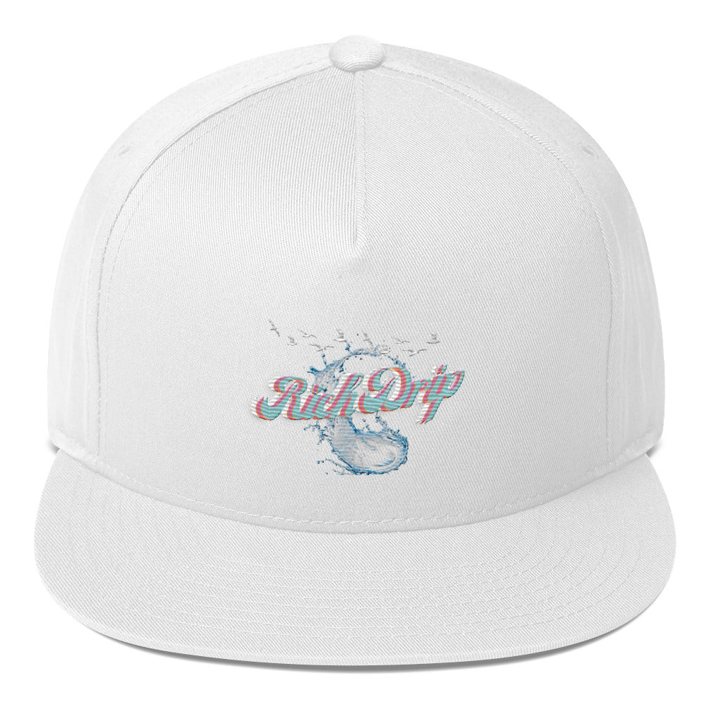 Rich Vibes Rich Drip Miami Splash RR 2.0 - Flat Bill Cap White