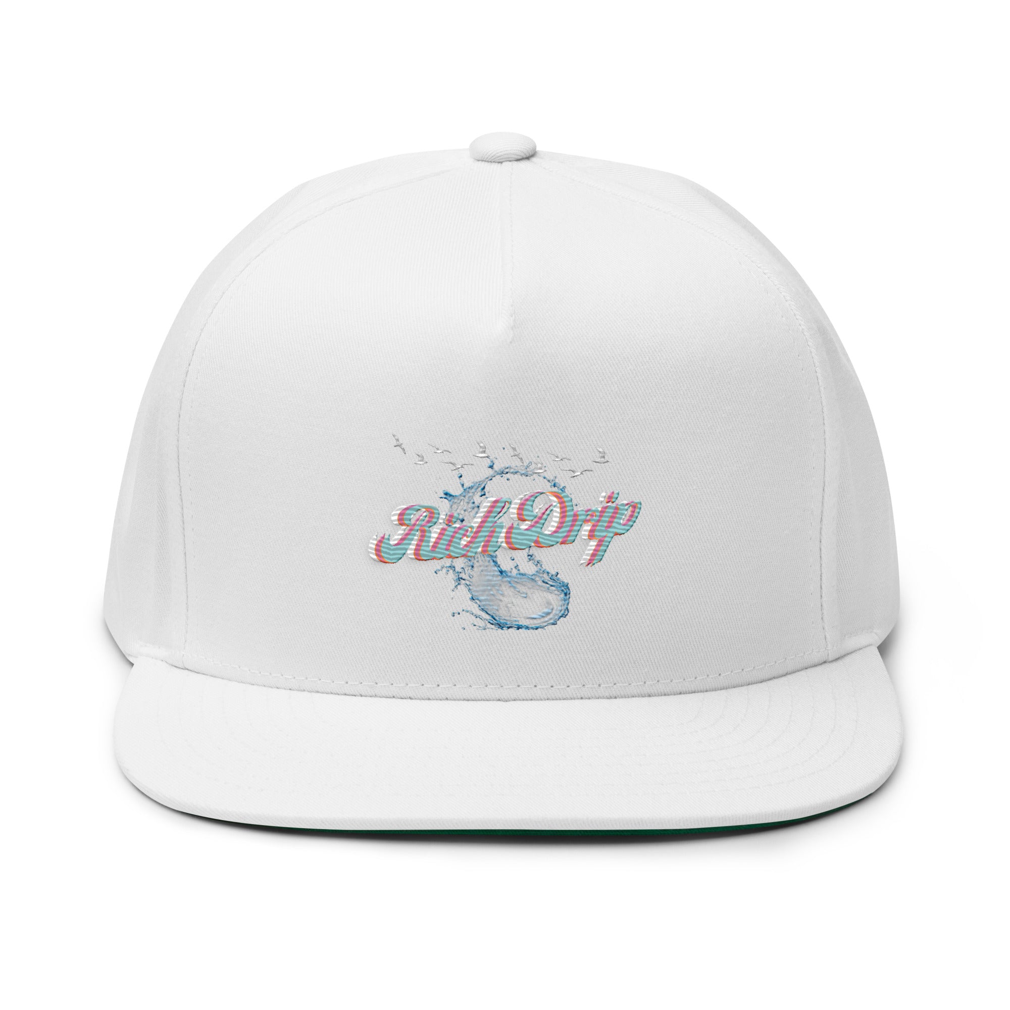 Rich Vibes Rich Drip Miami Splash RR 2.0 - Flat Bill Cap White