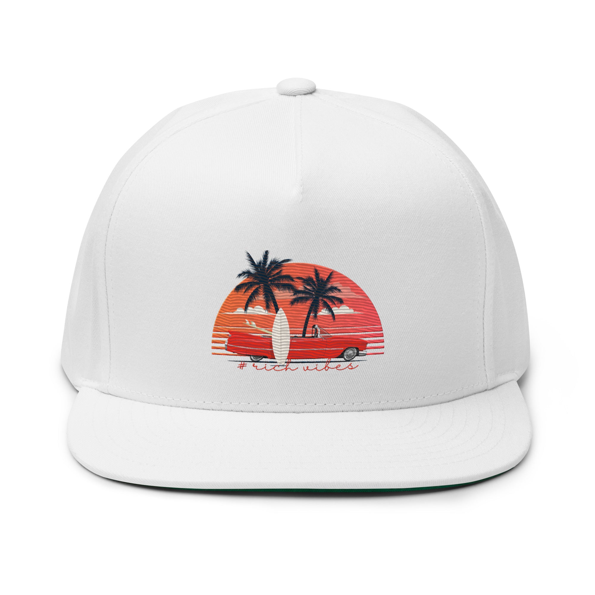 RV5 SURFS UP SUNSET CLASSIC - Flat Bill Cap White
