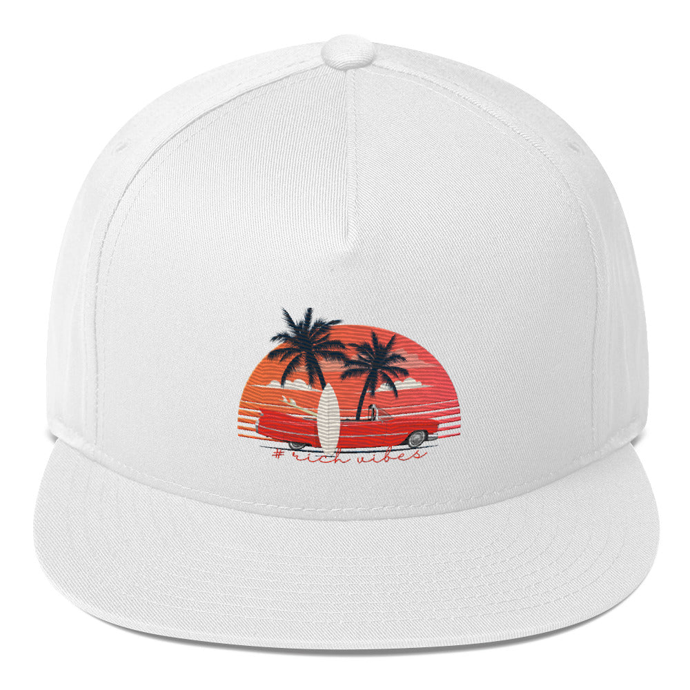 RV5 SURFS UP SUNSET CLASSIC - Flat Bill Cap White