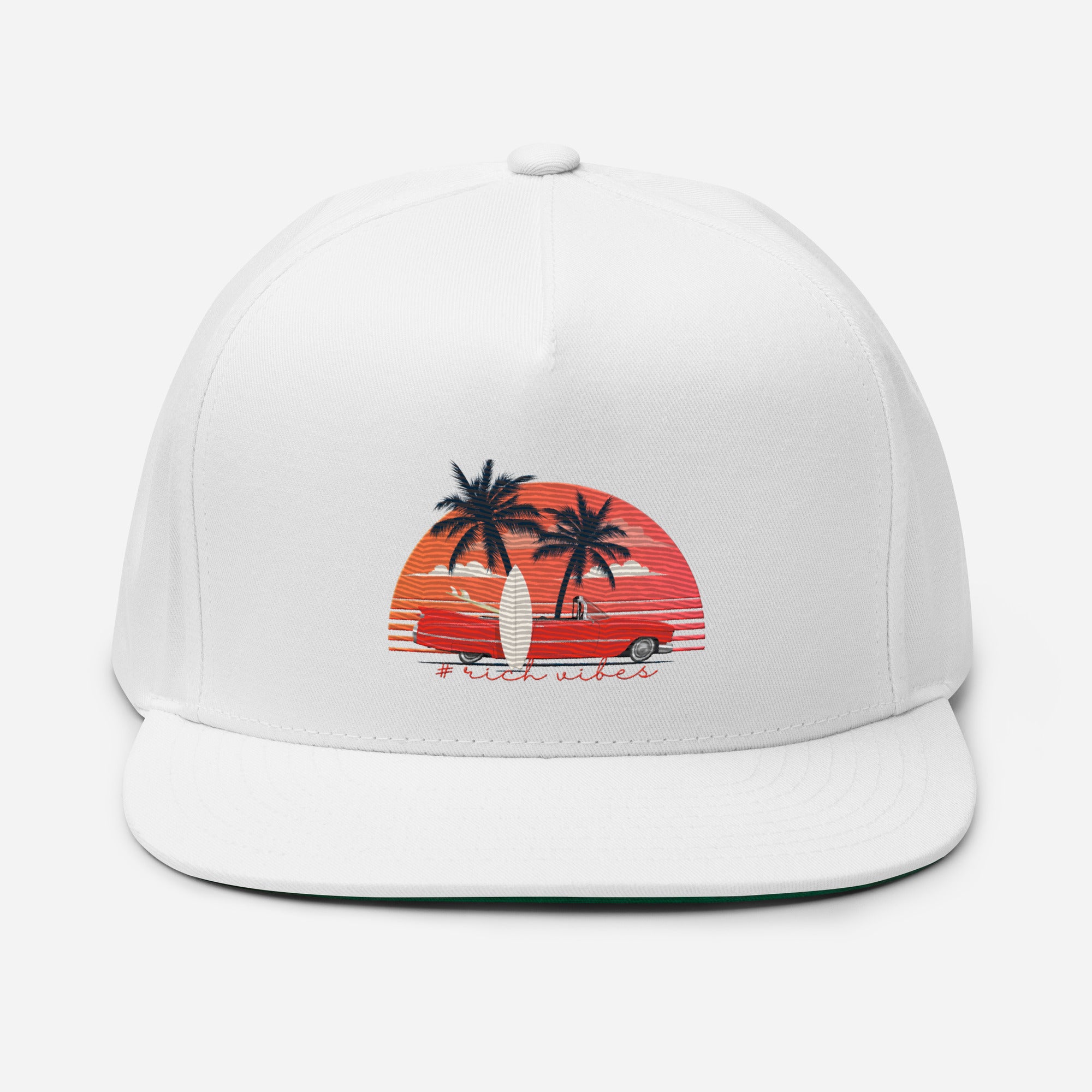 RV5 SURFS UP SUNSET CLASSIC - Flat Bill Cap White