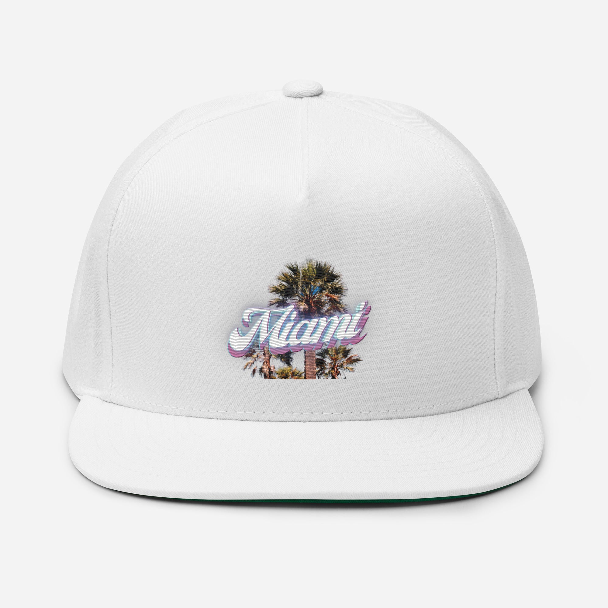 Rich Drip Miami Beach Palm Tree Drip 1.0 - Flat Bill Cap White