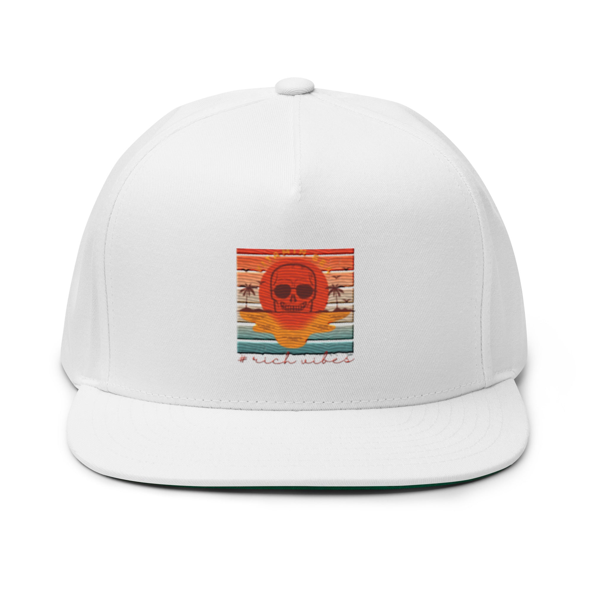 Rich Vibes Vitamin Sea - Flat Bill Cap White