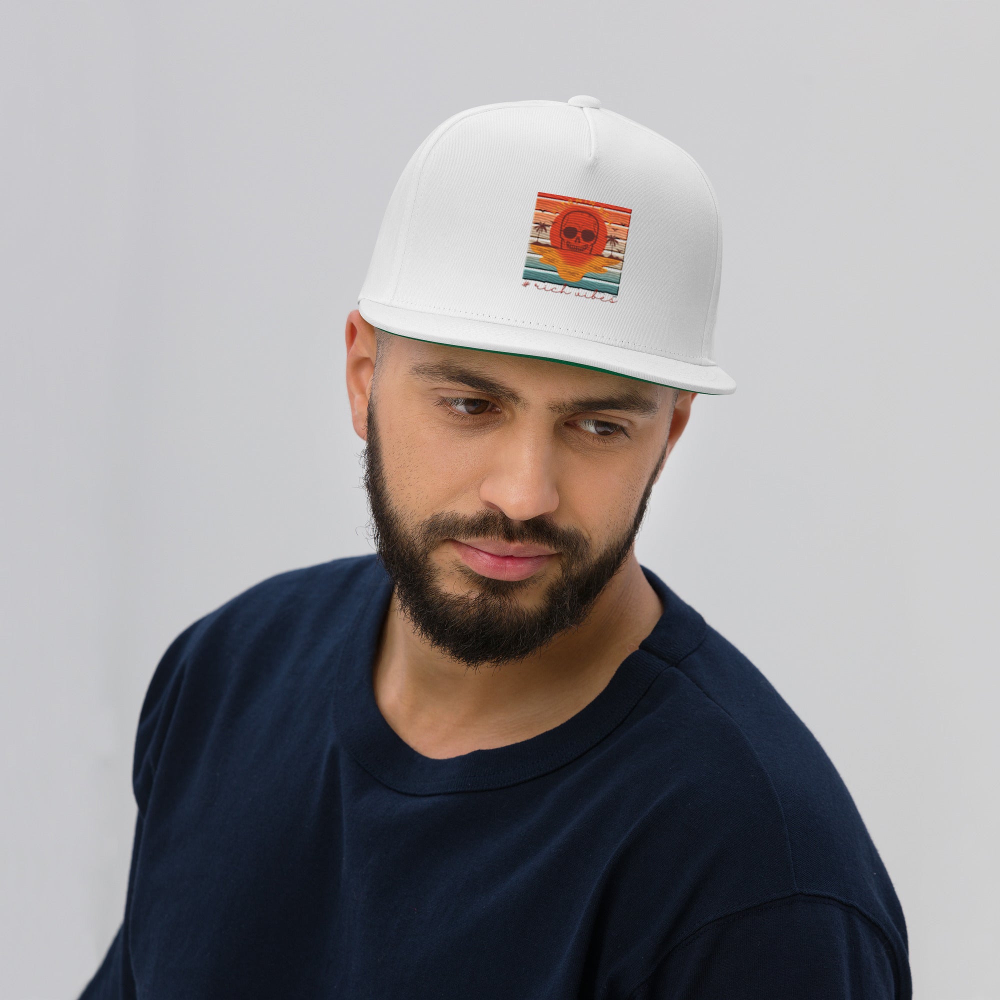 Rich Vibes Vitamin Sea - Flat Bill Cap White