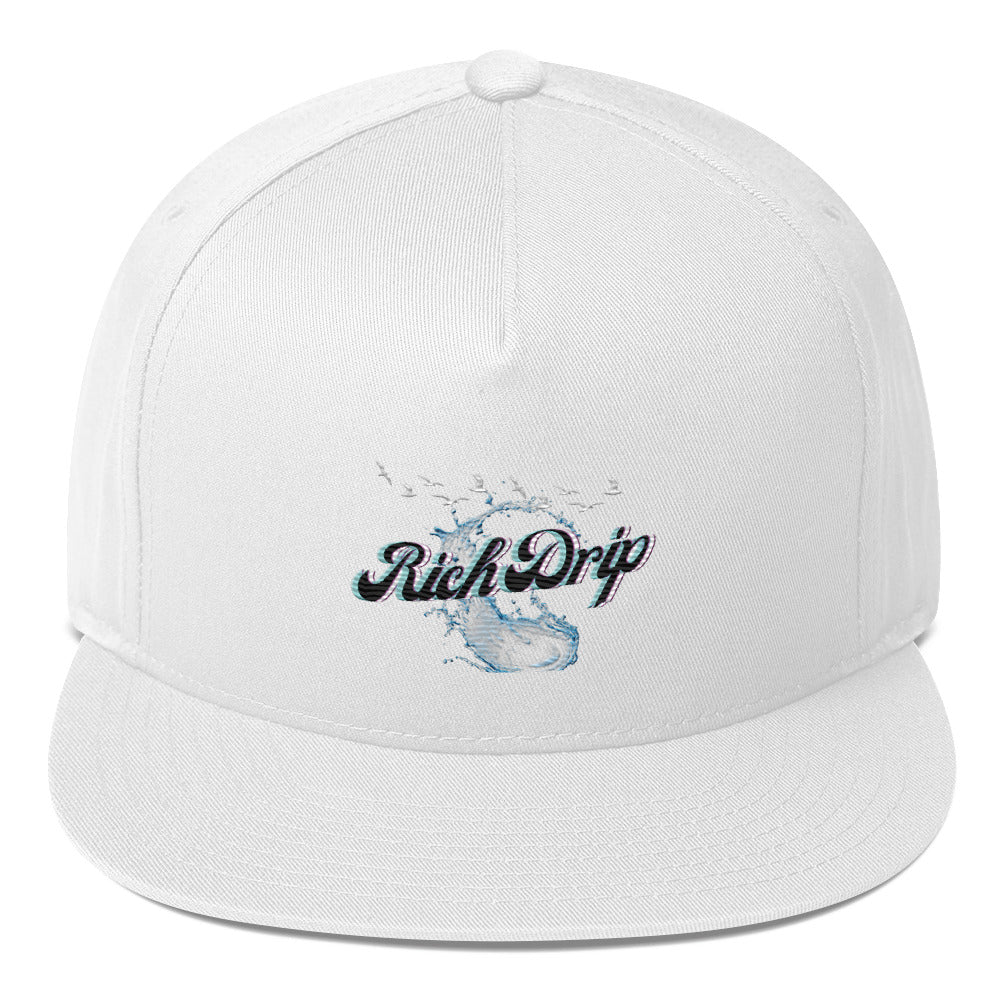 Rich Vibes Rich Drip Splash RR 2.0 - Flat Bill Cap White