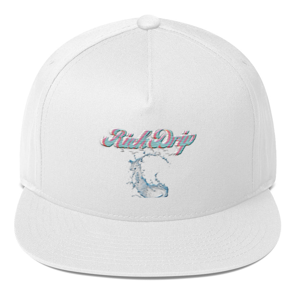 Rich Vibes Rich Drip Str8 Splash RR 2.0 - Flat Bill Cap MIAMI White