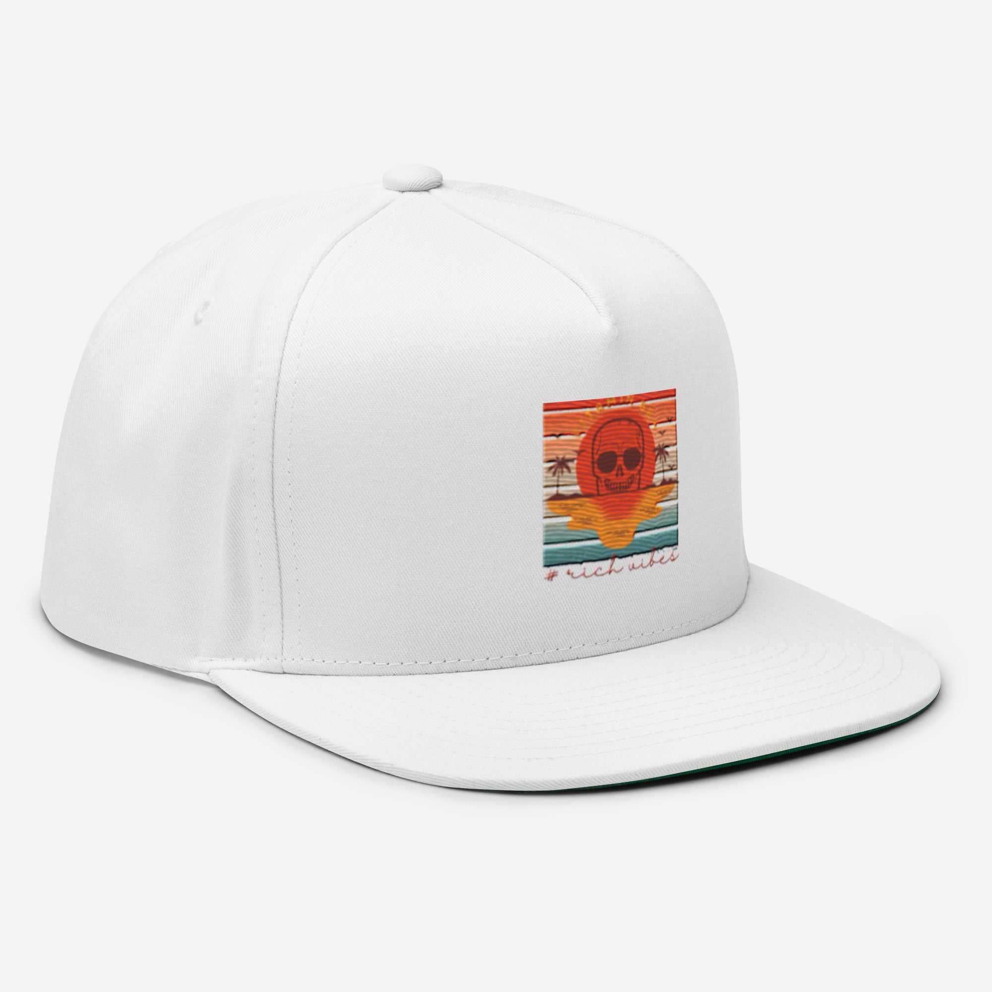 Rich Vibes Vitamin Sea - Flat Bill Cap White