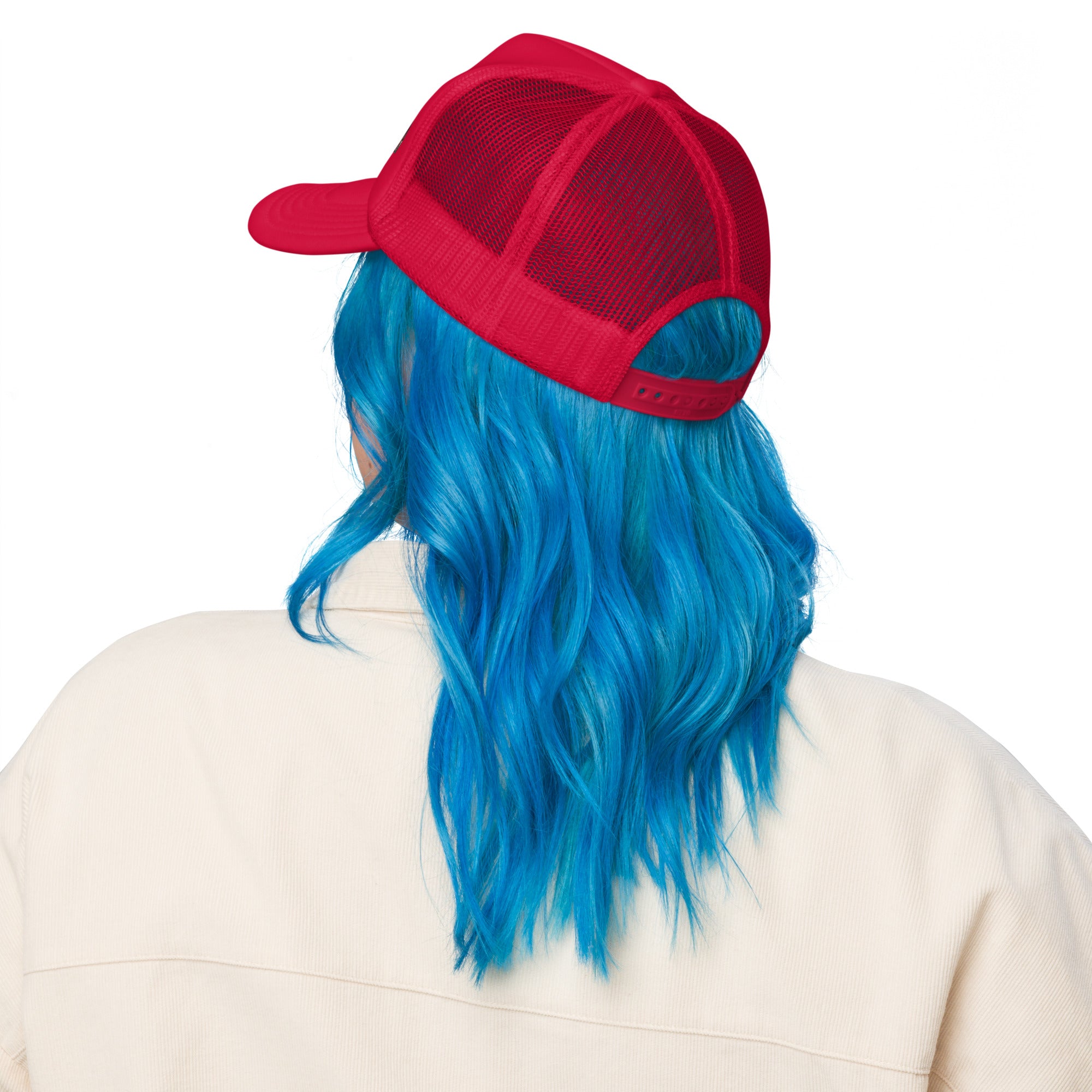 Rich Vibes RR Turquoise Terrier Silhouette - Foam trucker hat Red