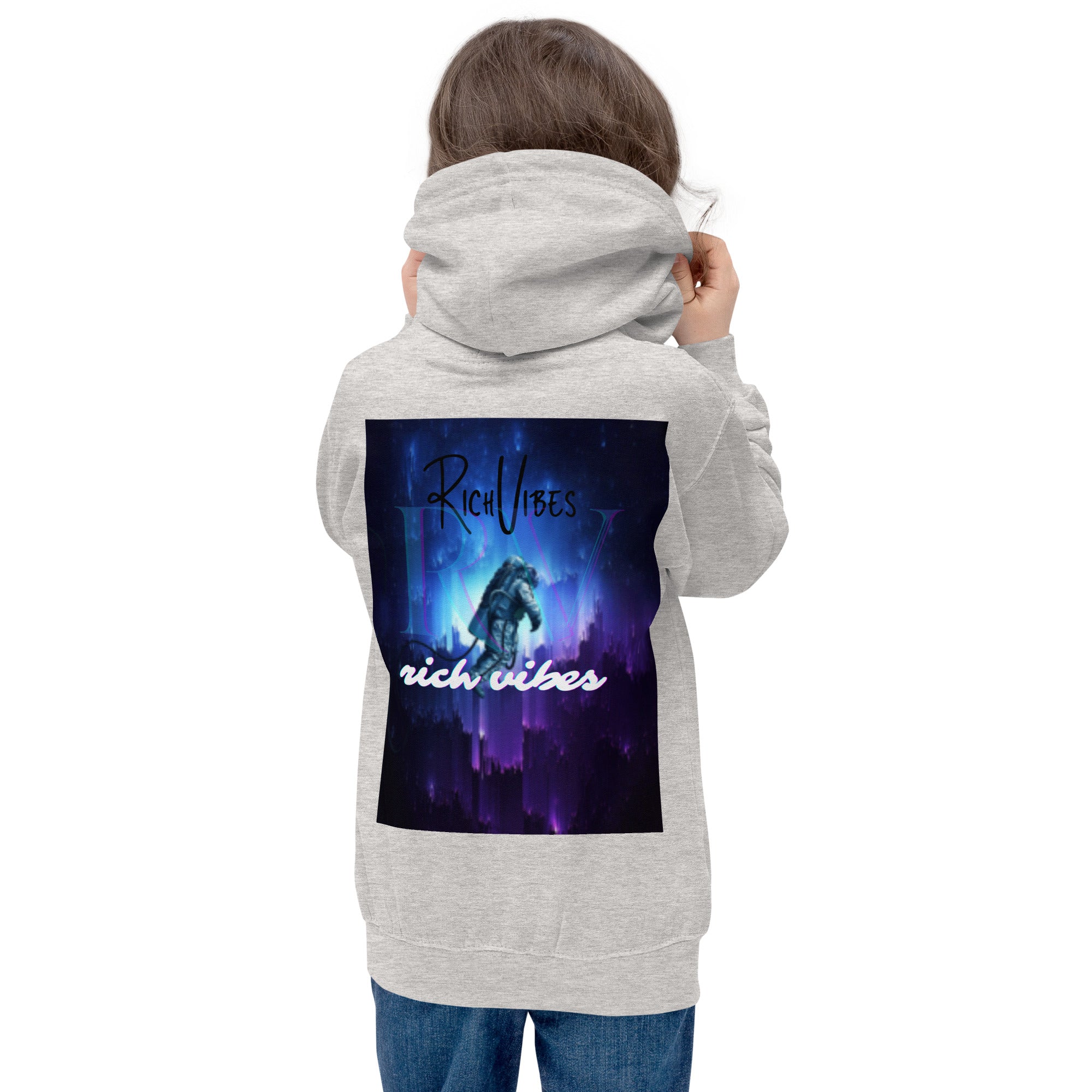 Rich Vibes RV Transparent Astronaut - Kids Hoodie