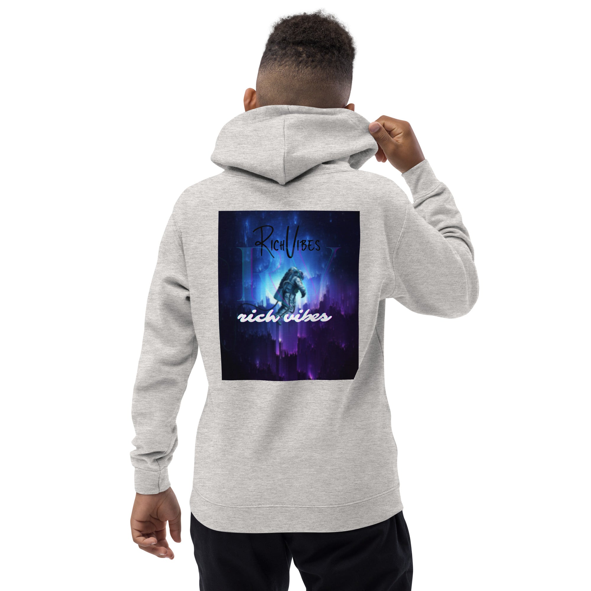 Rich Vibes RV Transparent Astronaut - Kids Hoodie