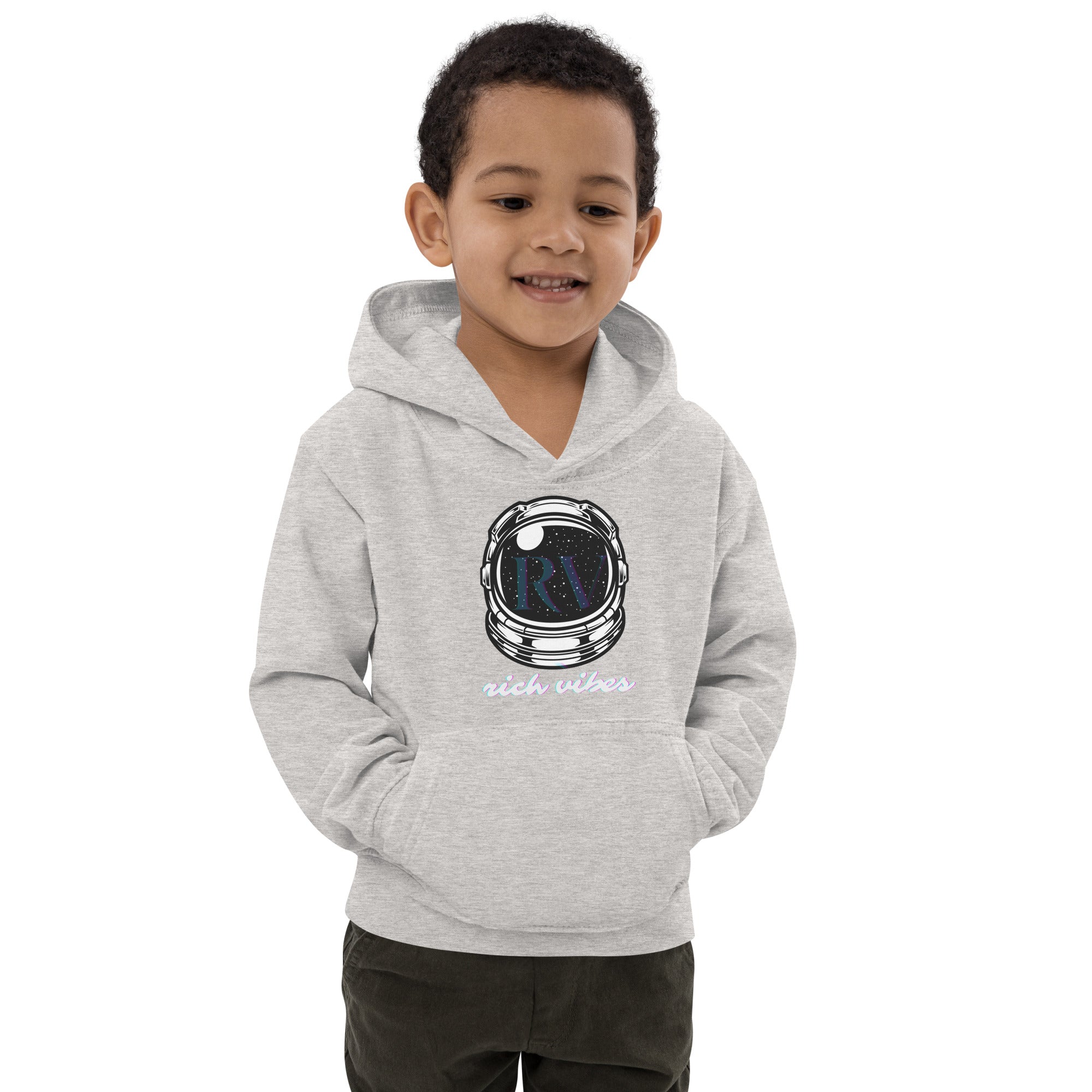 Rich Vibes RV Transparent Astronaut - Kids Hoodie