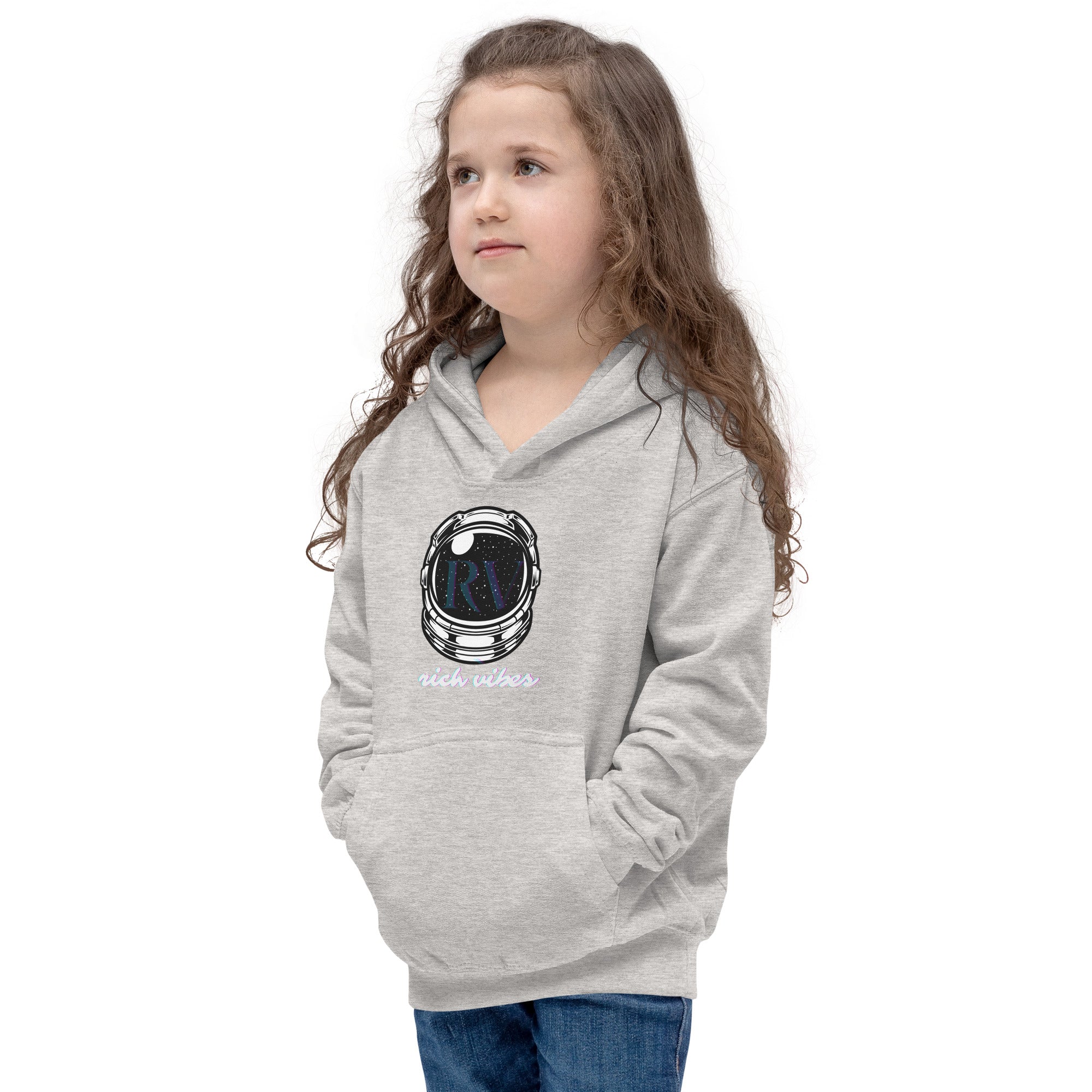 Rich Vibes RV Transparent Astronaut - Kids Hoodie