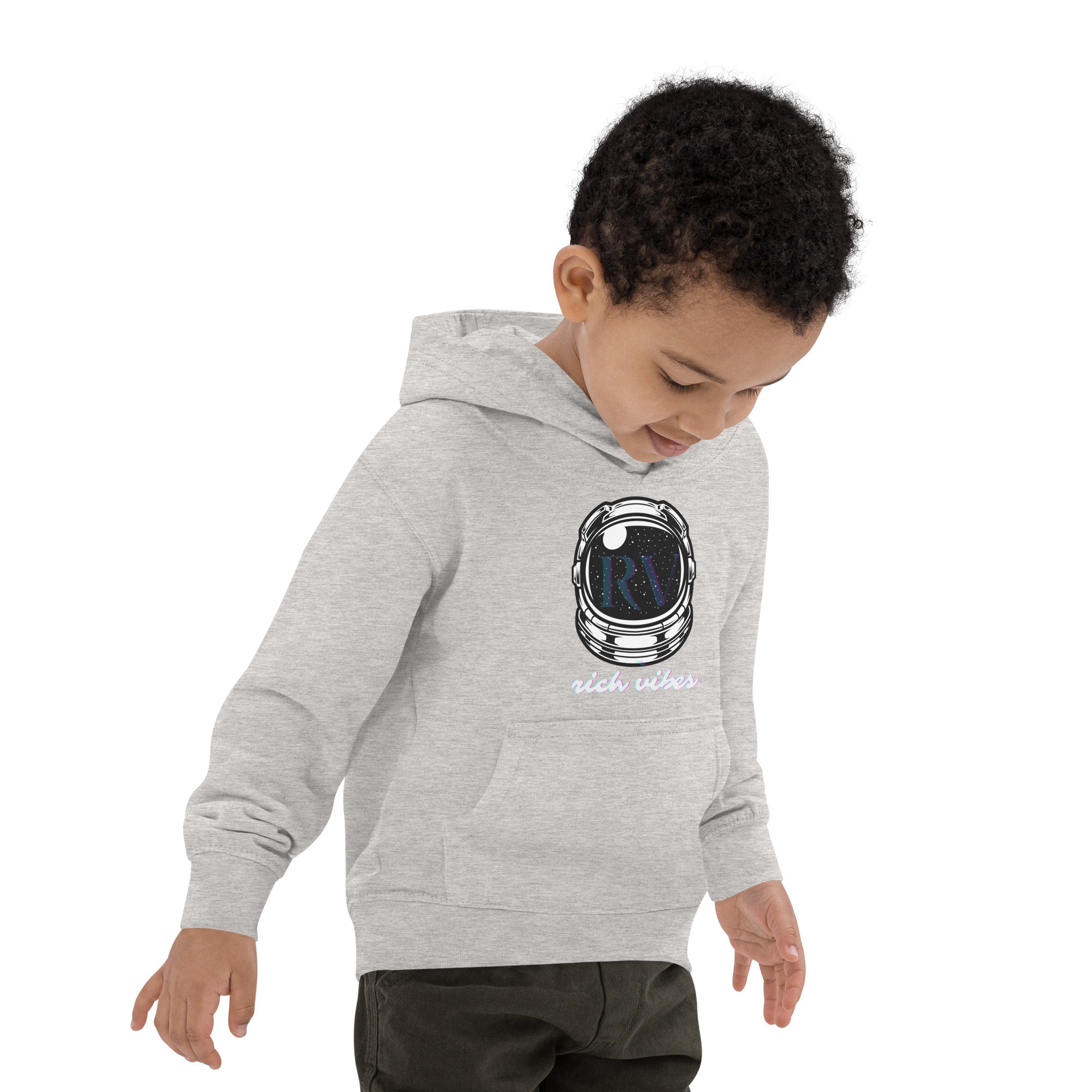 Rich Vibes RV Transparent Astronaut - Kids Hoodie