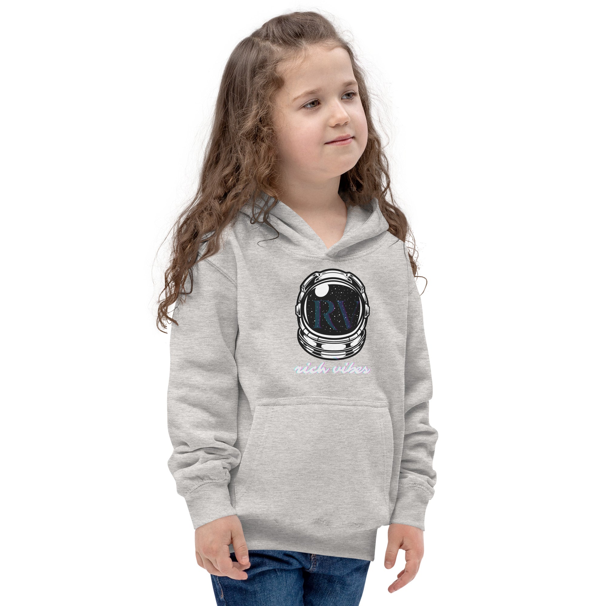Rich Vibes RV Transparent Astronaut - Kids Hoodie