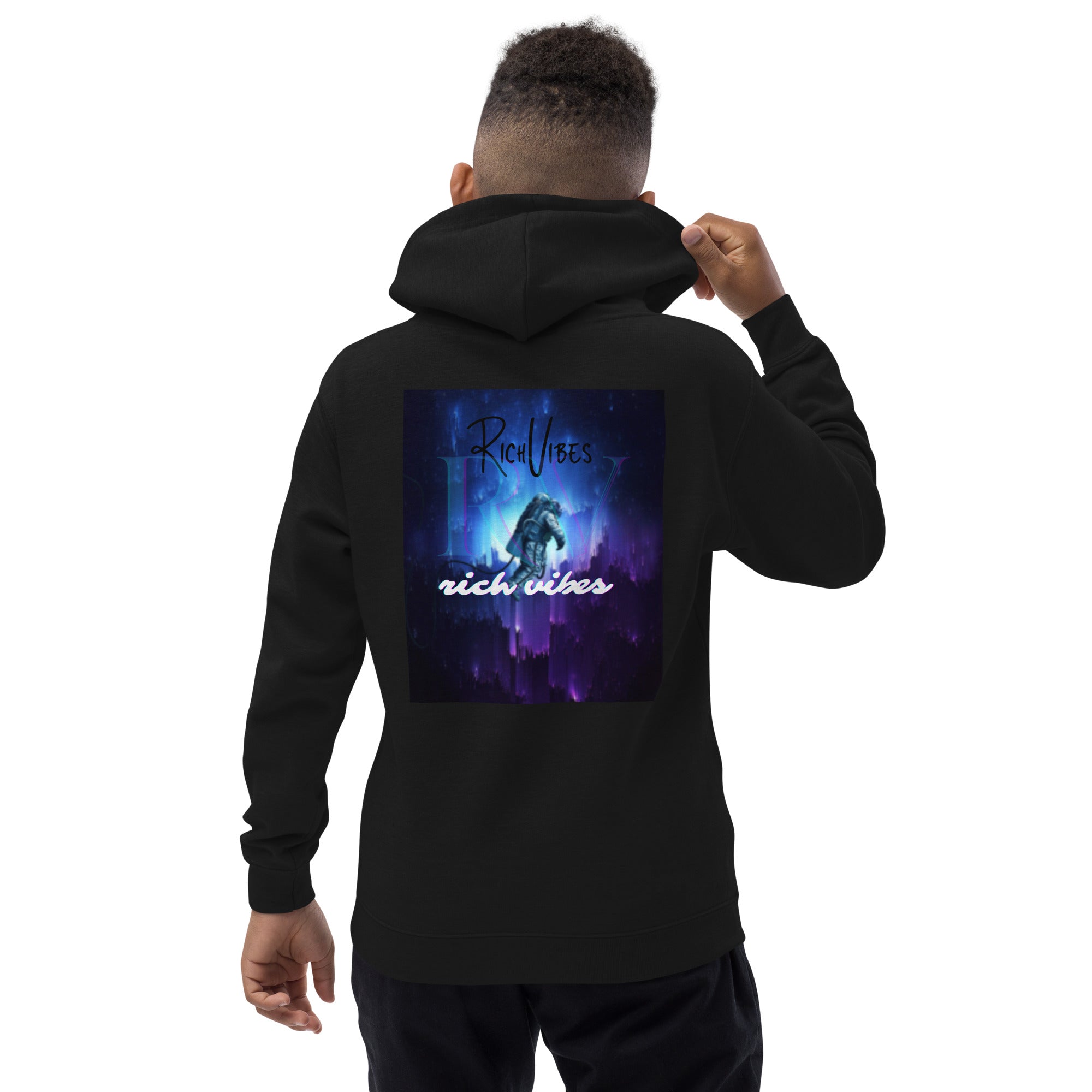Rich Vibes RV Transparent Astronaut - Kids Hoodie