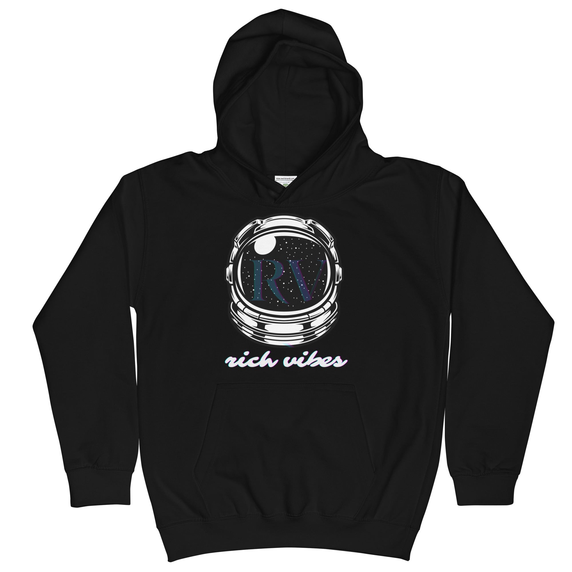 Rich Vibes RV Transparent Astronaut - Kids Hoodie
