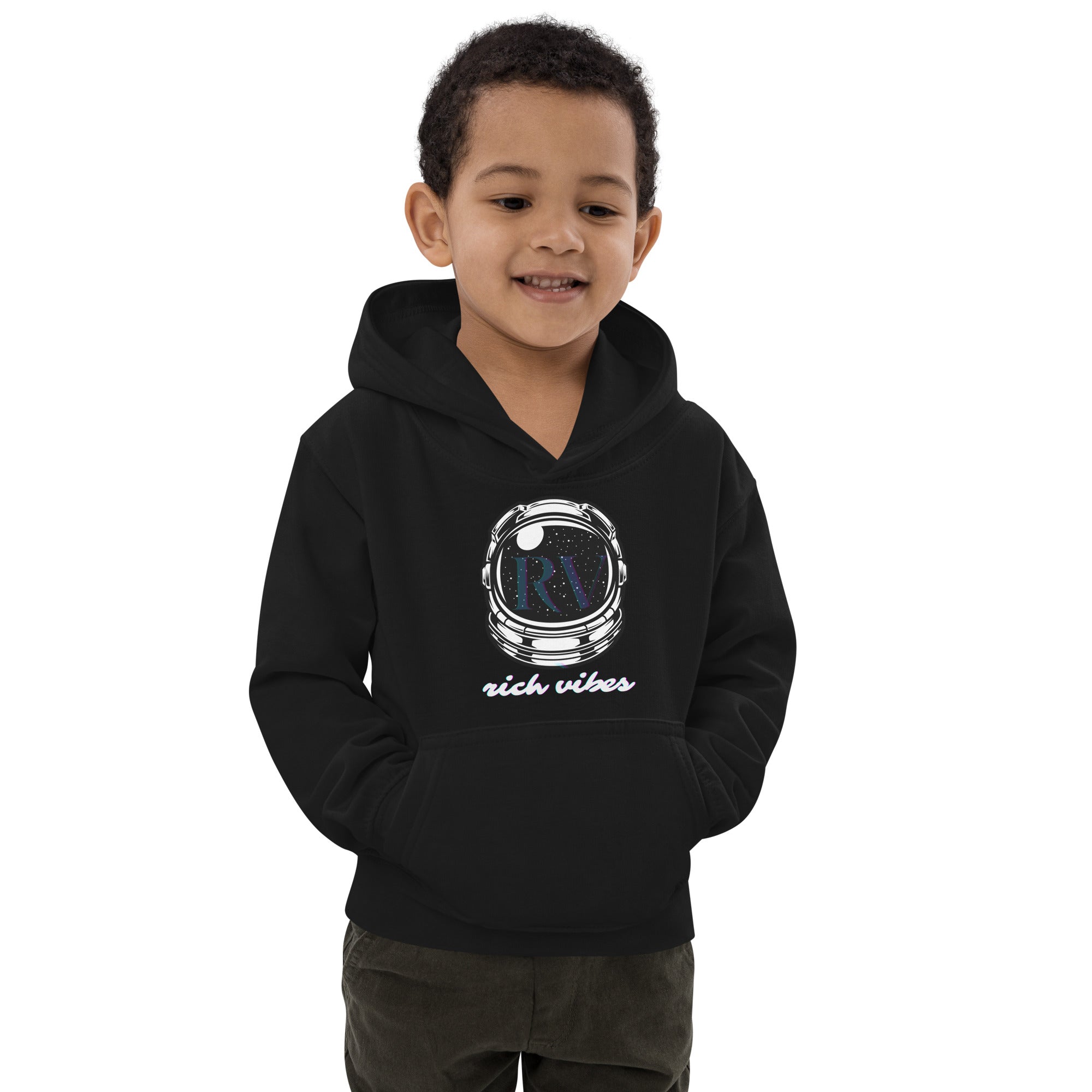 Rich Vibes RV Transparent Astronaut - Kids Hoodie