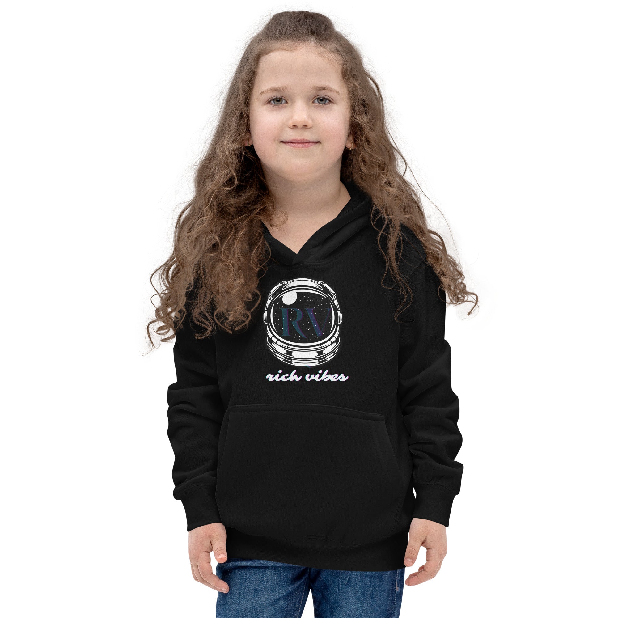 Rich Vibes RV Transparent Astronaut - Kids Hoodie