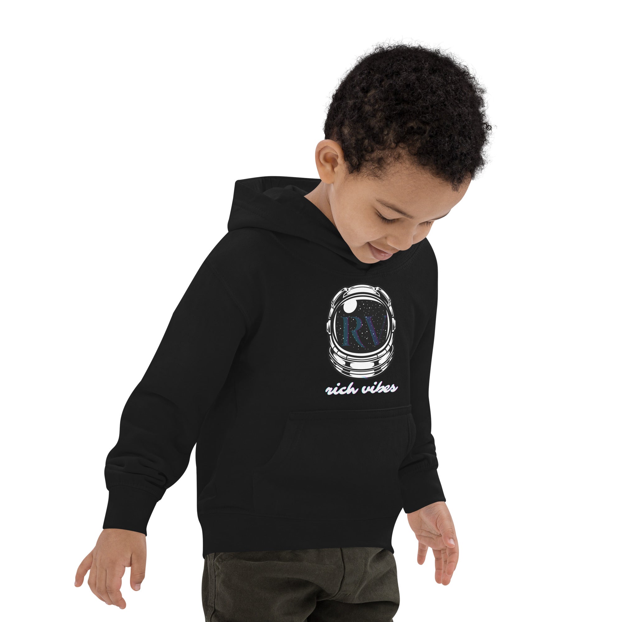 Rich Vibes RV Transparent Astronaut - Kids Hoodie
