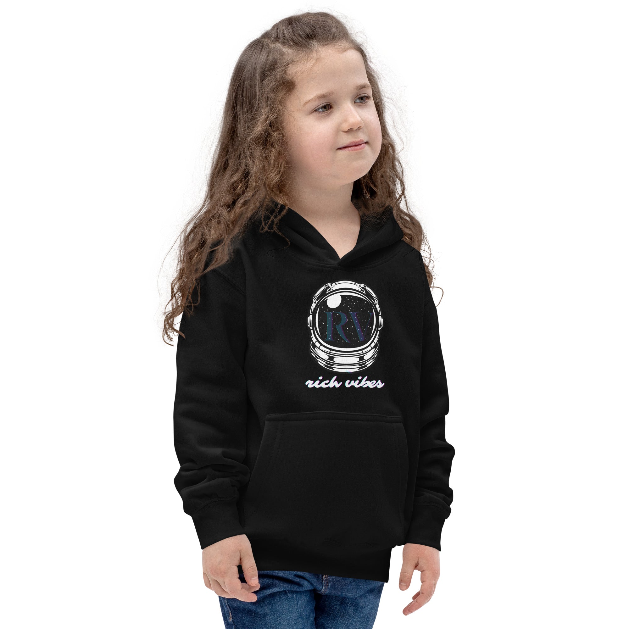 Rich Vibes RV Transparent Astronaut - Kids Hoodie