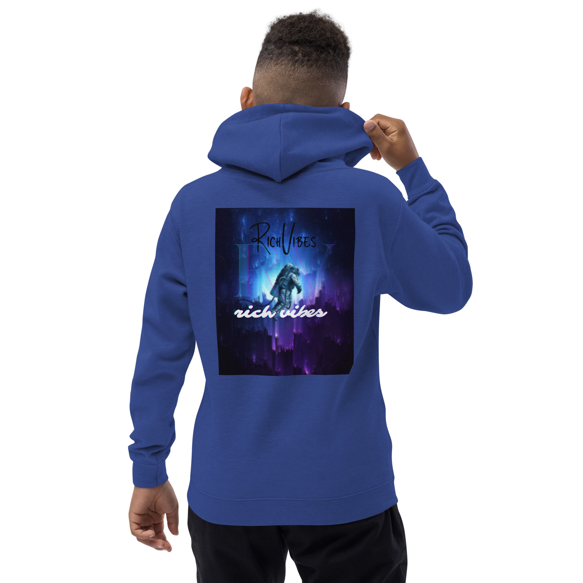 Rich Vibes RV Transparent Astronaut - Kids Hoodie