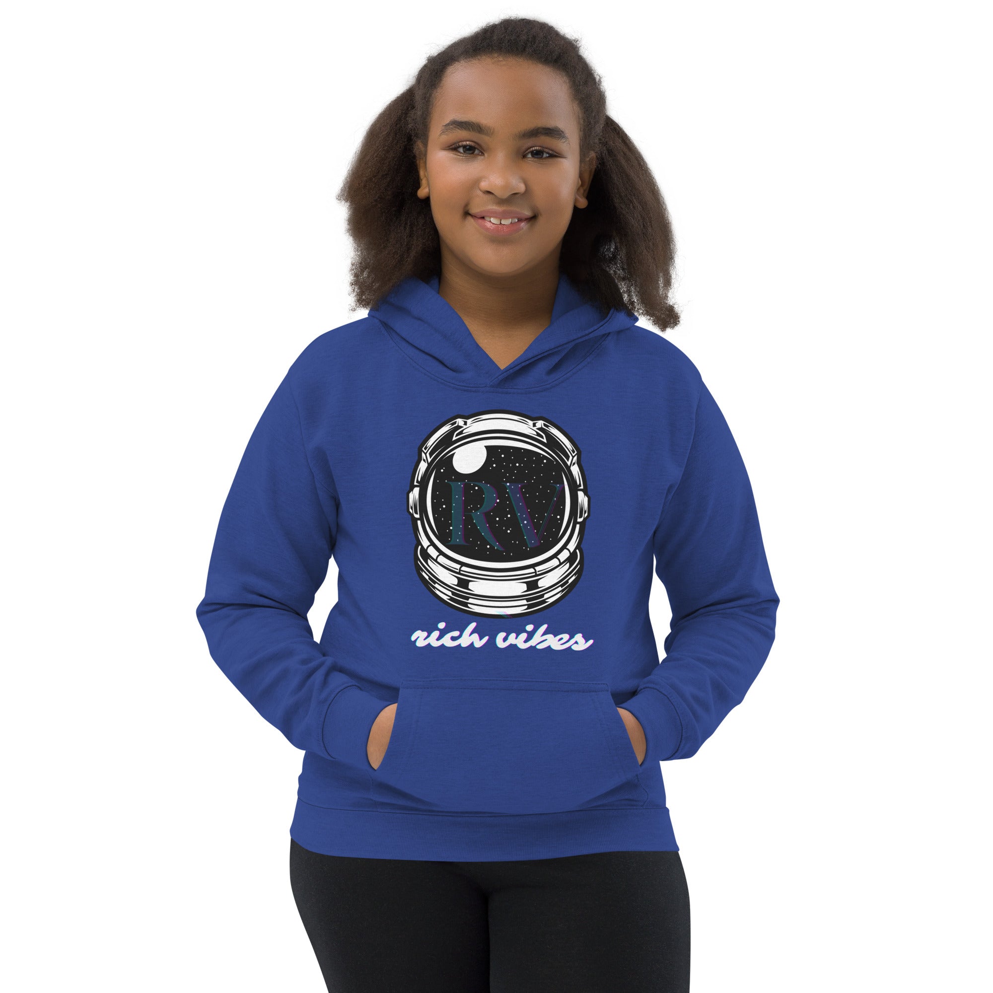 Rich Vibes RV Transparent Astronaut - Kids Hoodie