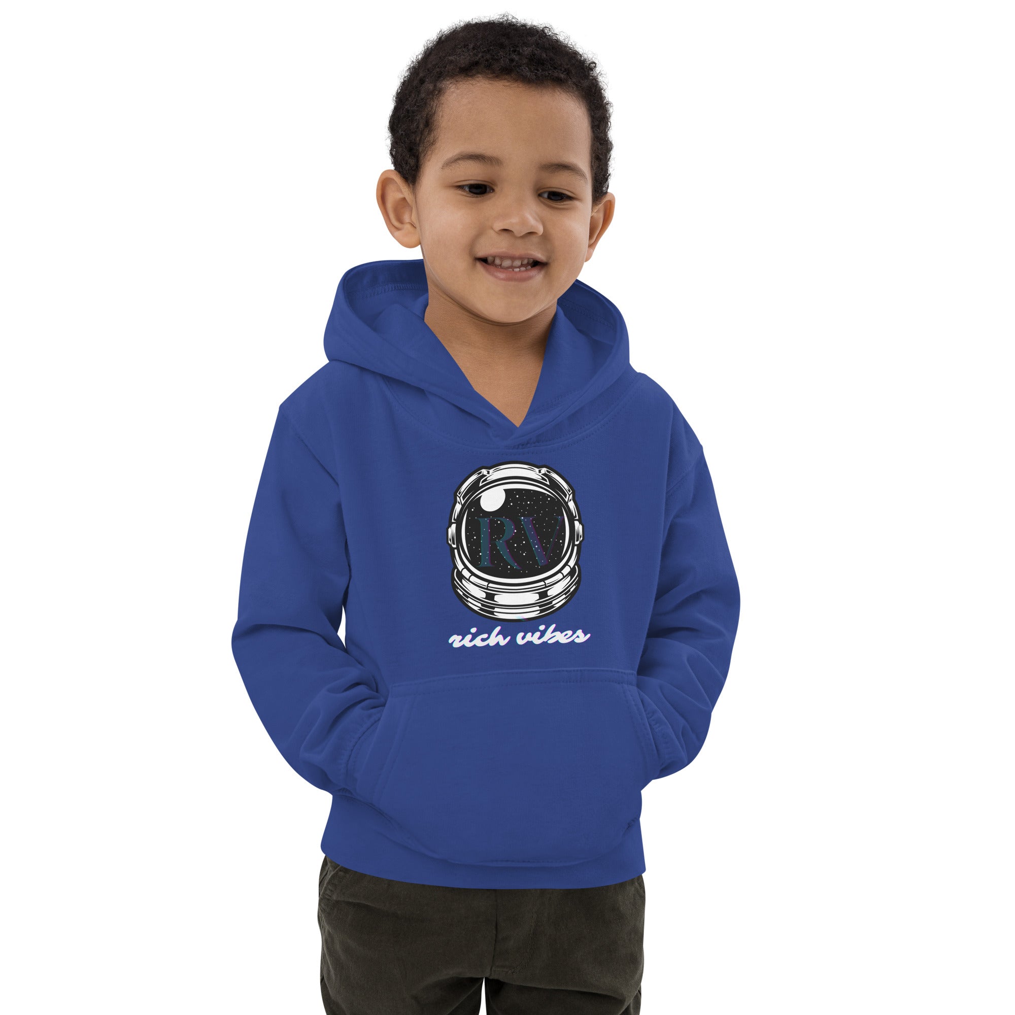 Rich Vibes RV Transparent Astronaut - Kids Hoodie