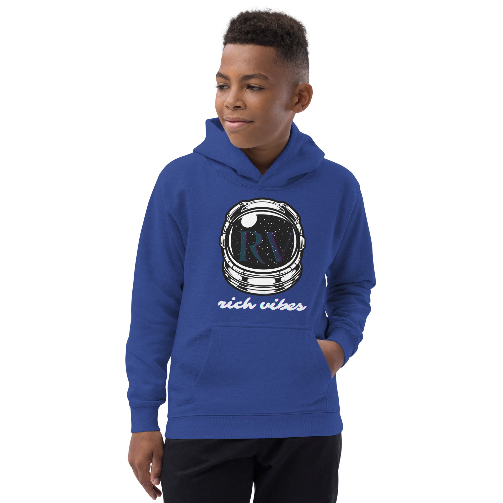 Rich Vibes RV Transparent Astronaut - Kids Hoodie